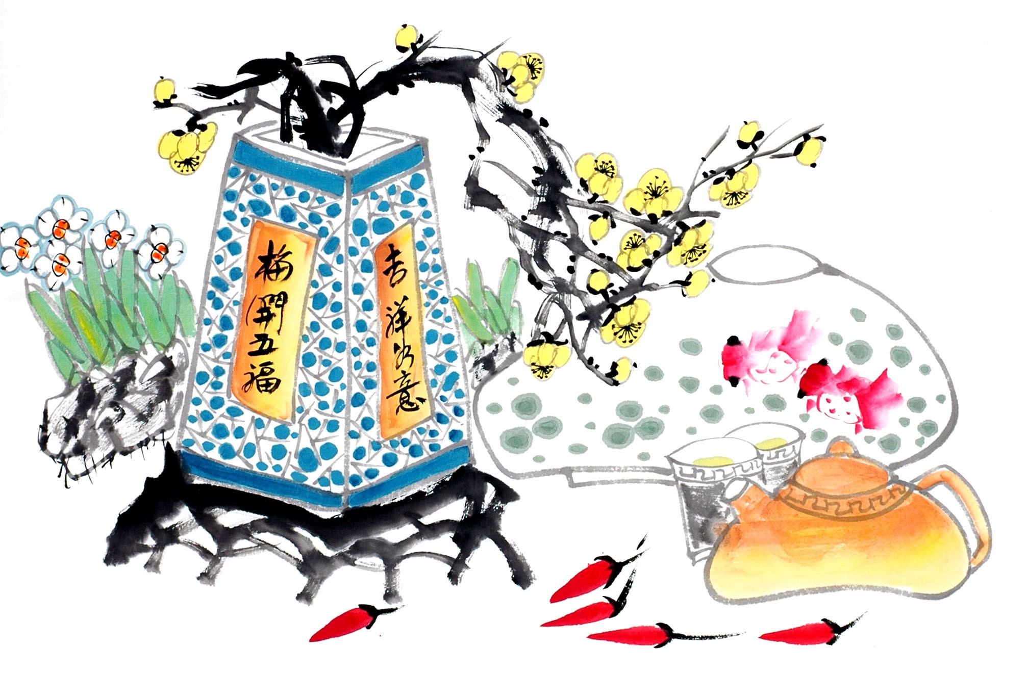Chinese Flowers&Trees Painting - CNAG013007