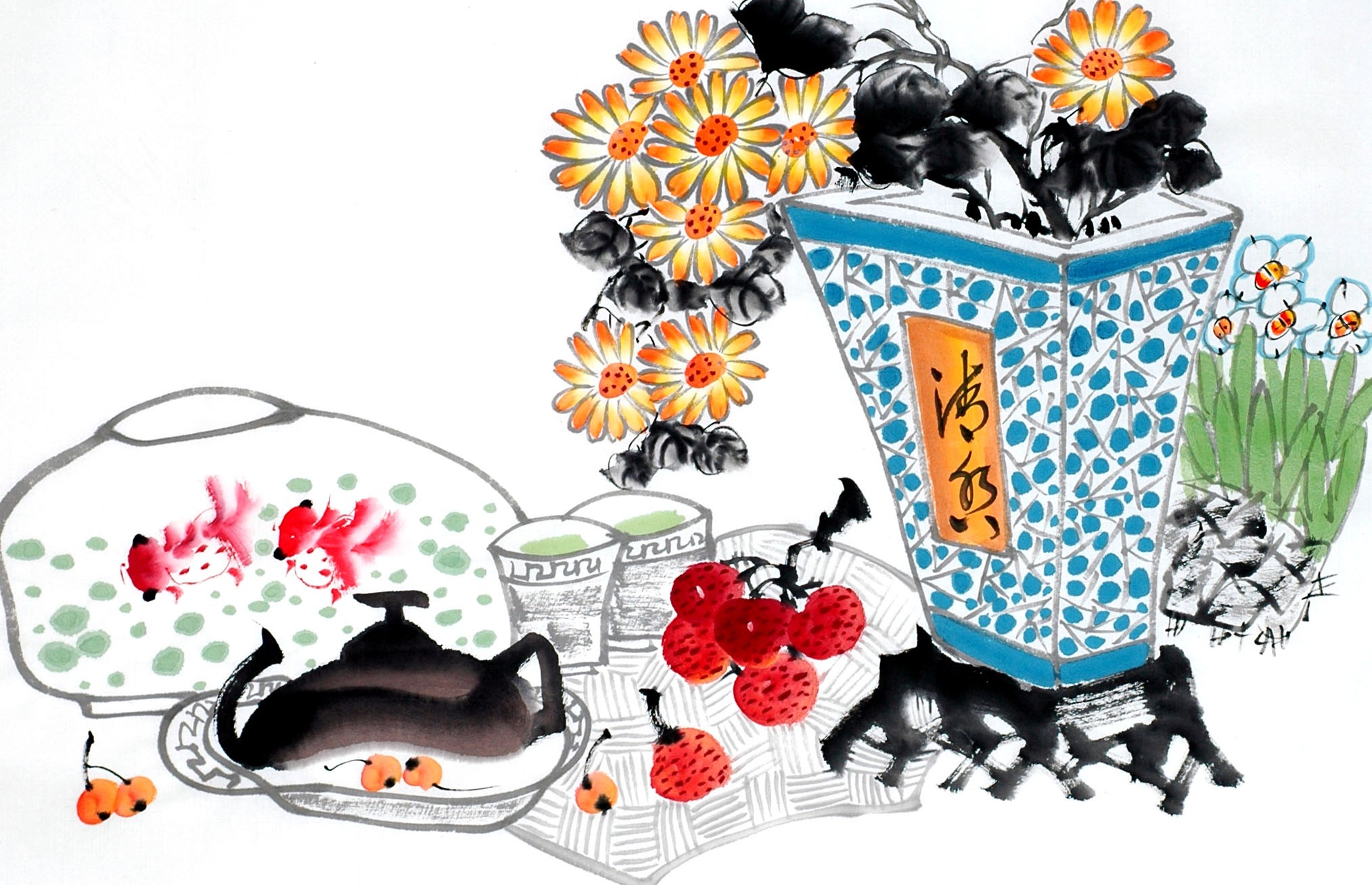 Chinese Flowers&Trees Painting - CNAG013015