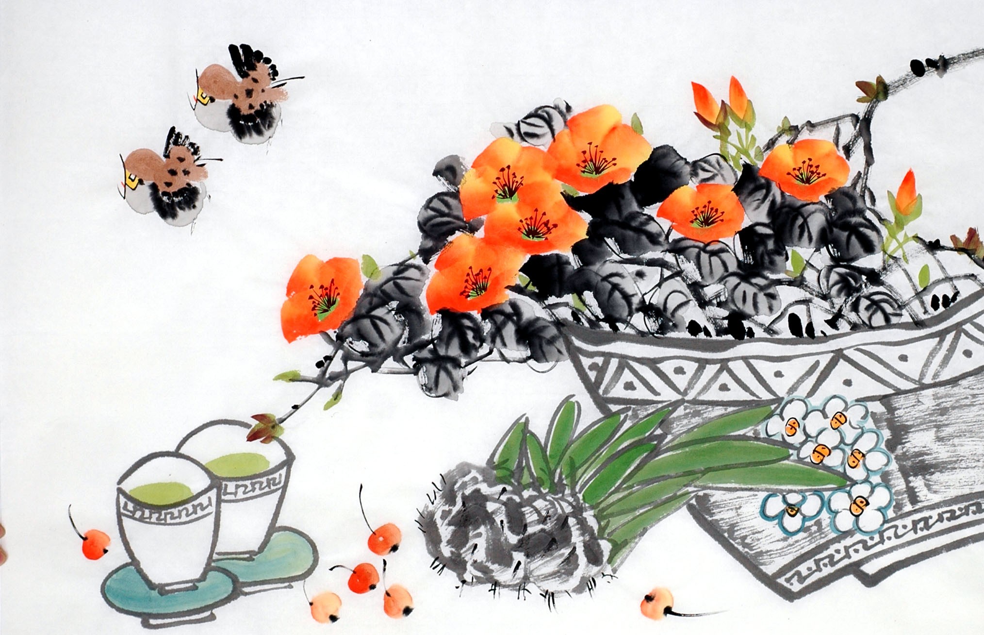 Chinese Flowers&Trees Painting - CNAG013017