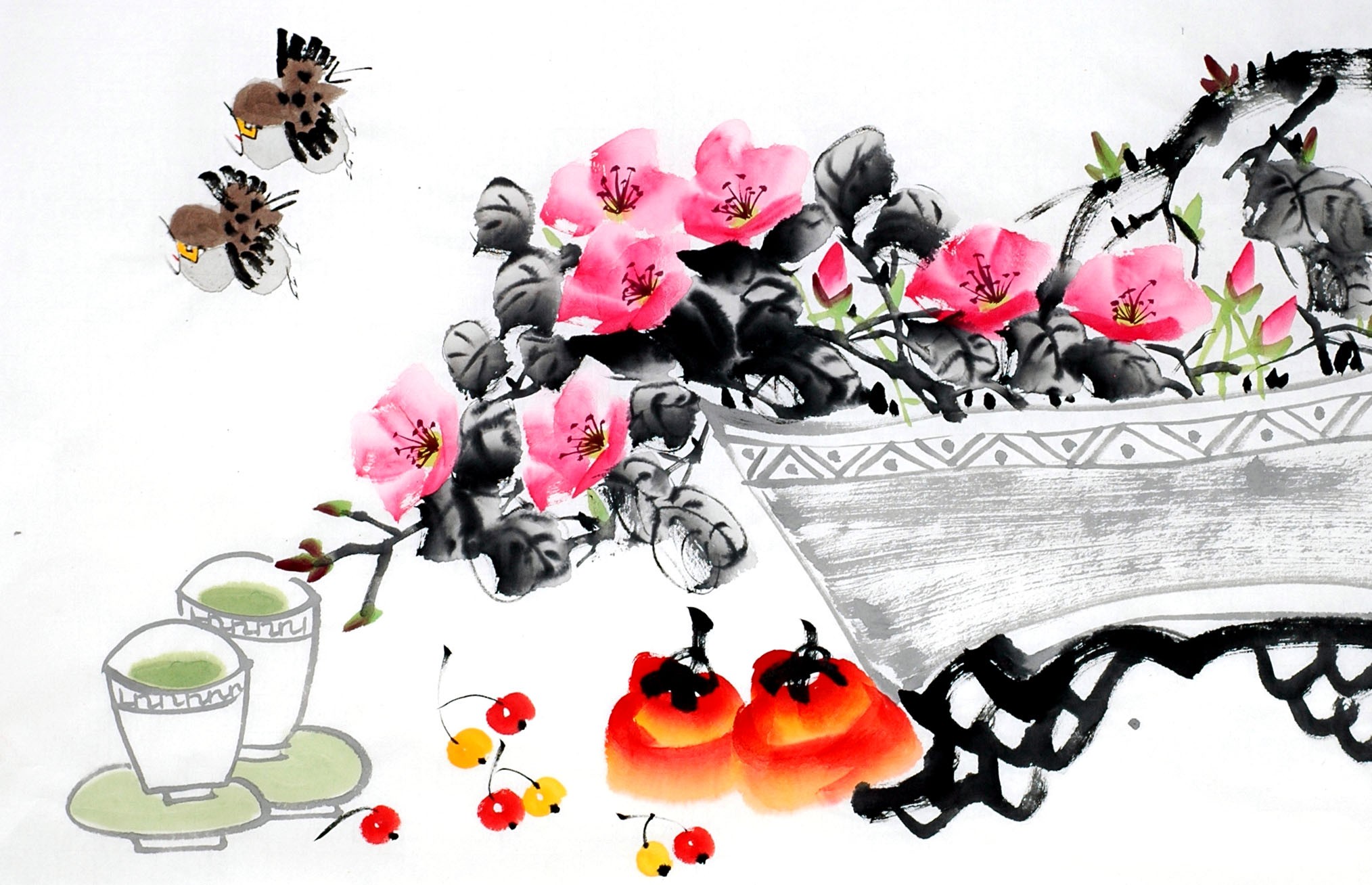 Chinese Flowers&Trees Painting - CNAG013018
