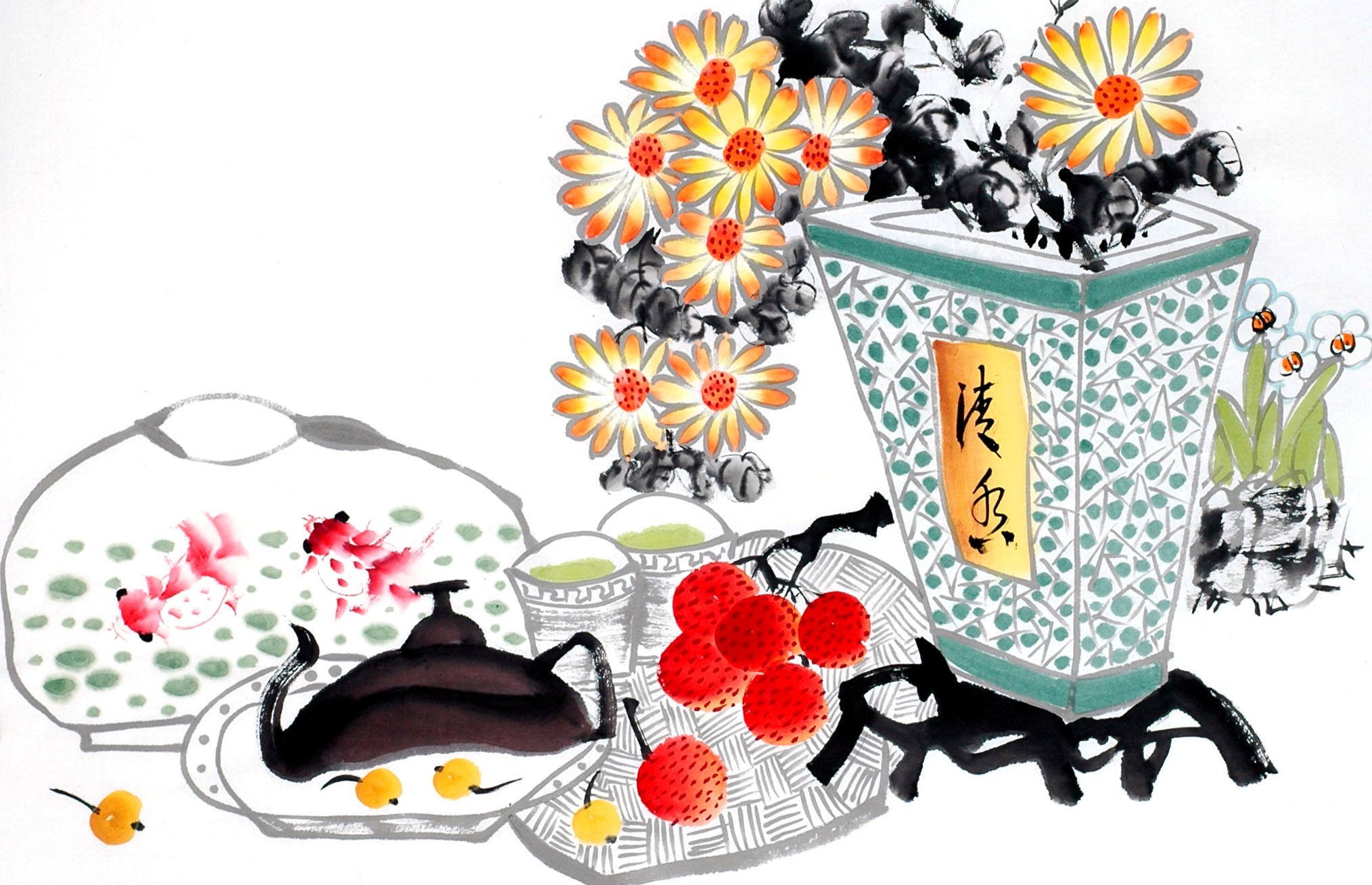 Chinese Flowers&Trees Painting - CNAG013019