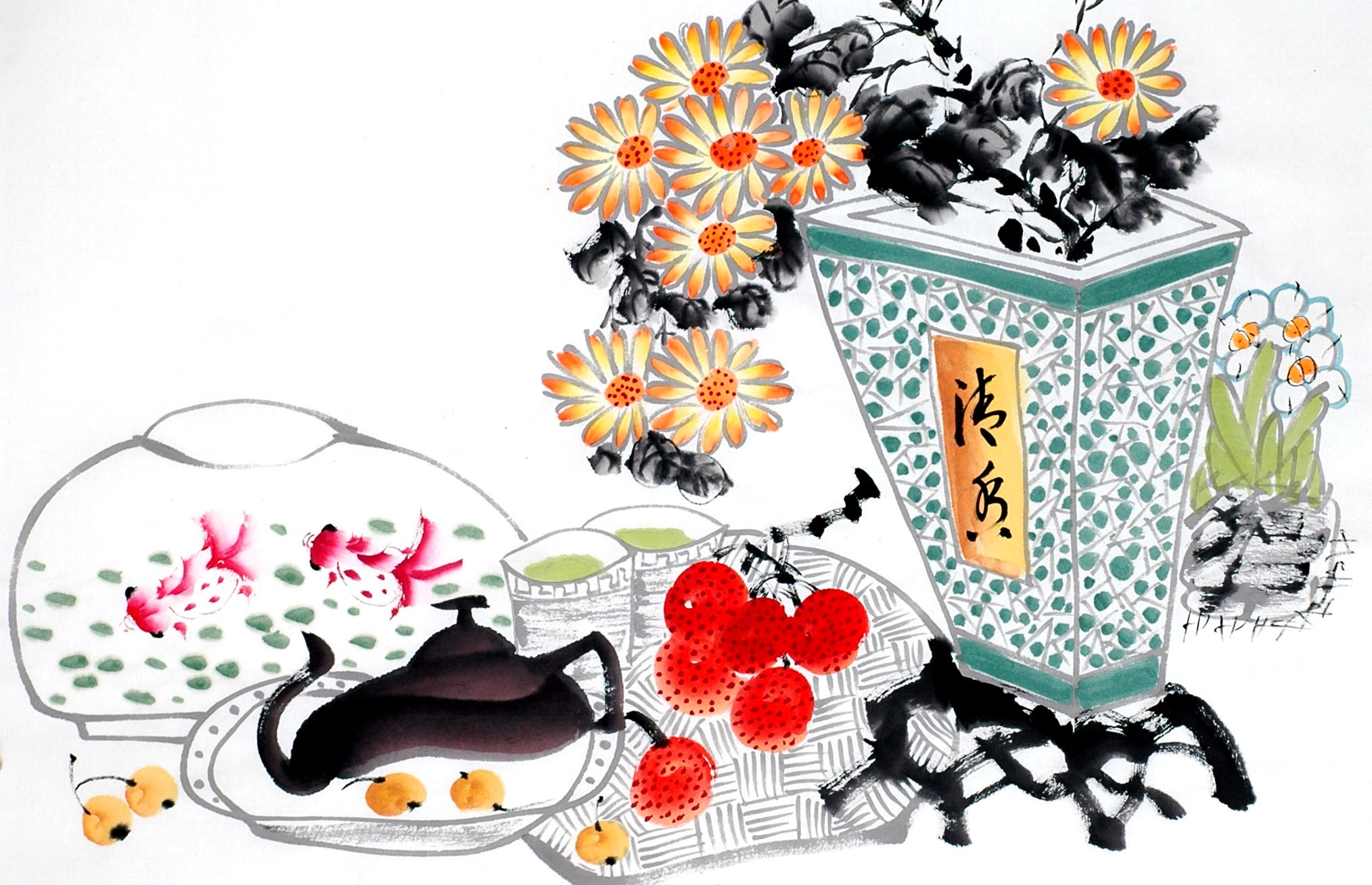Chinese Flowers&Trees Painting - CNAG013023