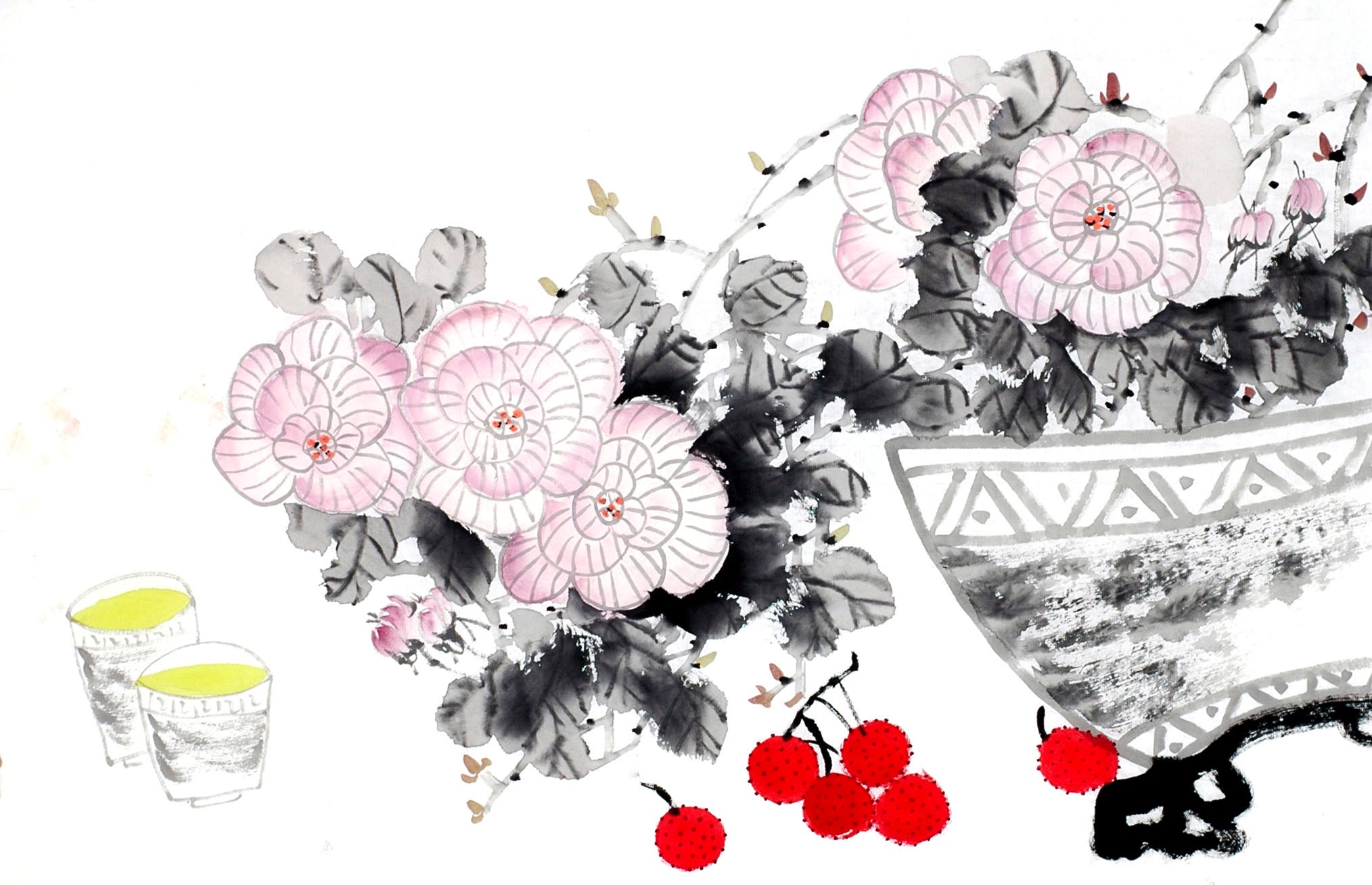 Chinese Flowers&Trees Painting - CNAG013024