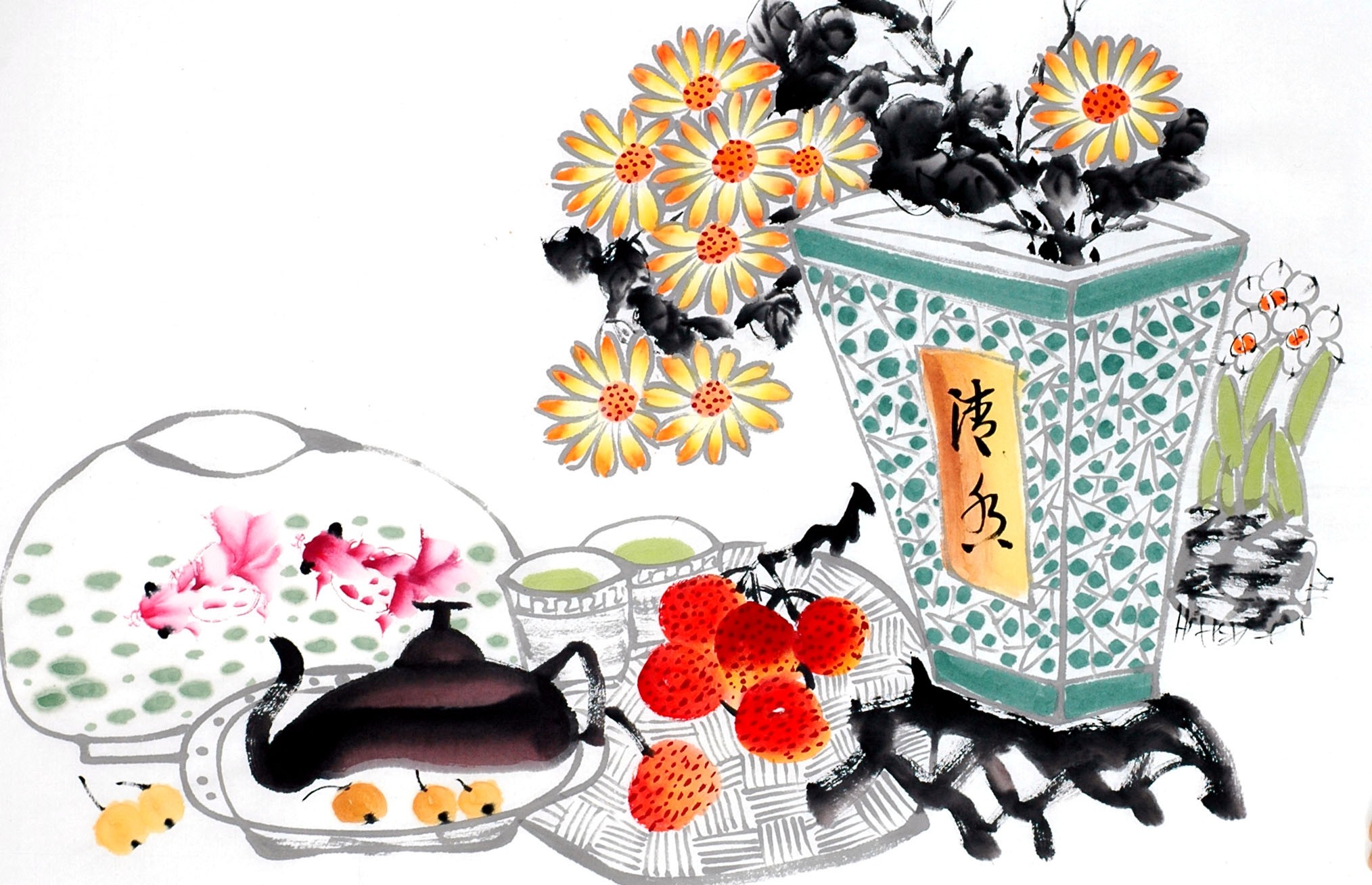 Chinese Flowers&Trees Painting - CNAG013026