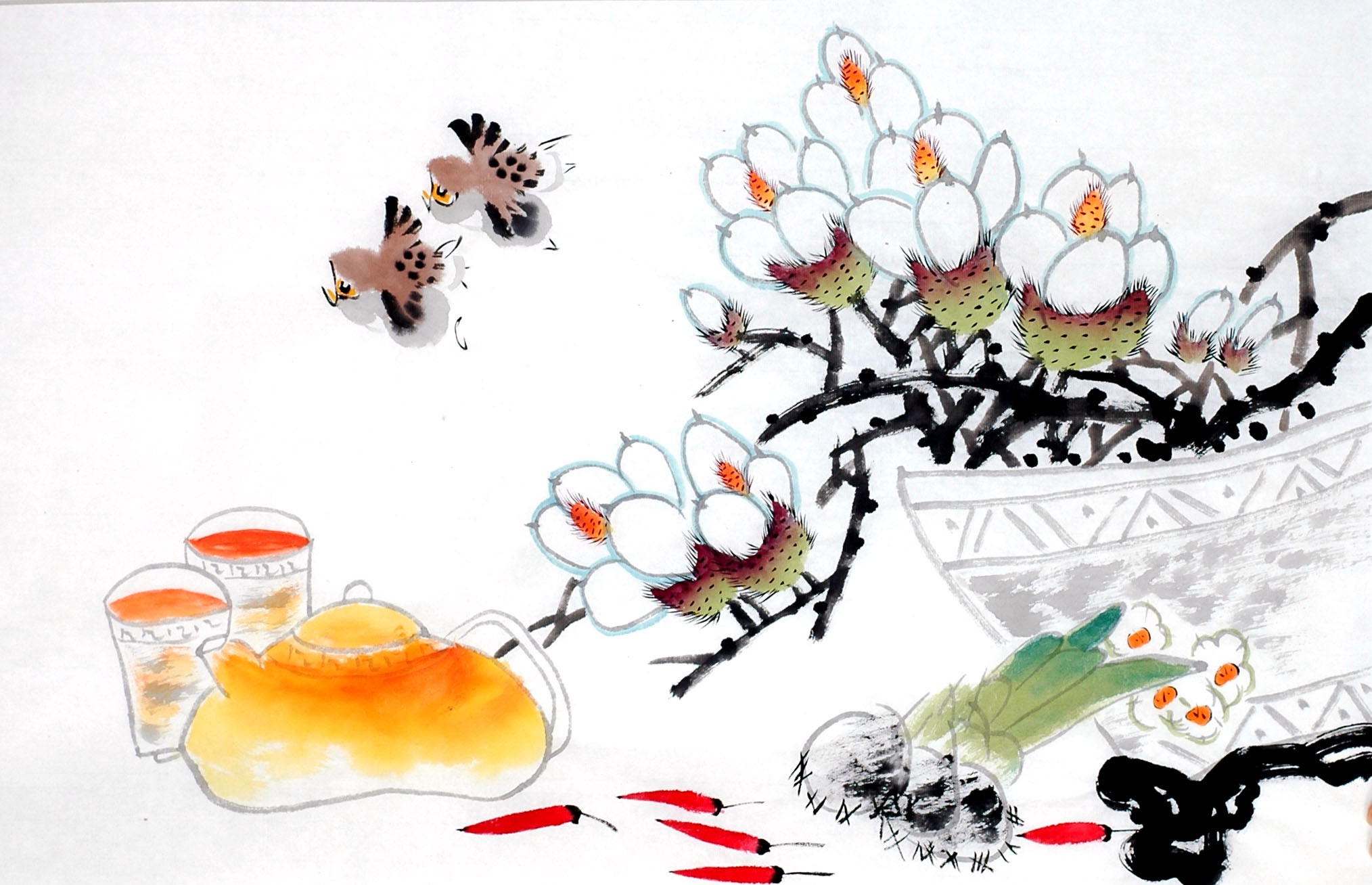 Chinese Flowers&Trees Painting - CNAG013027