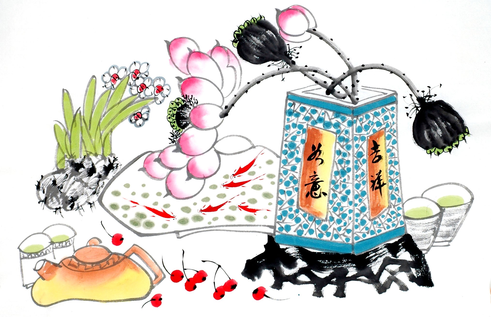 Chinese Flowers&Trees Painting - CNAG013031