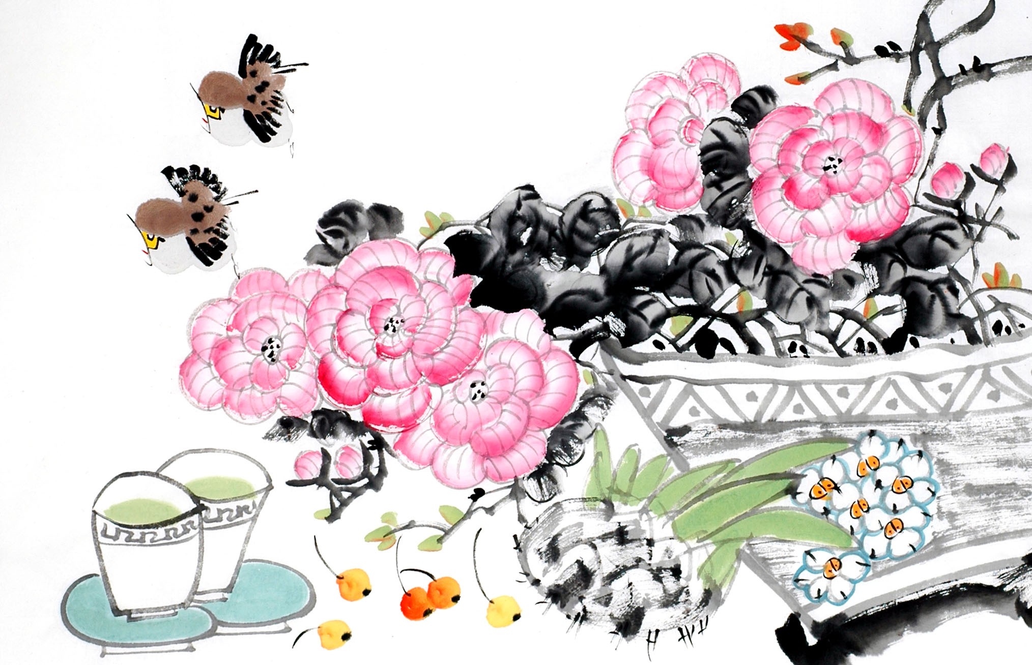 Chinese Flowers&Trees Painting - CNAG013032