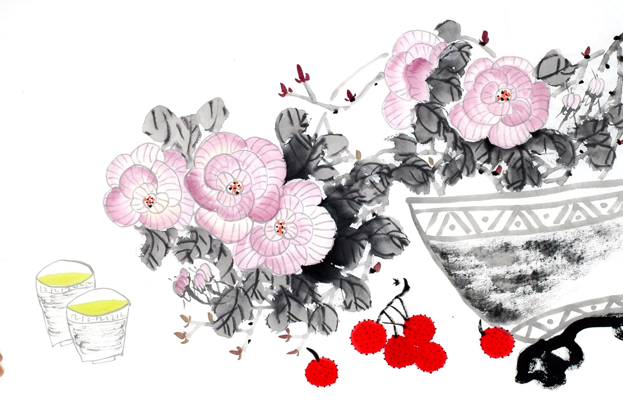 Chinese Flowers&Trees Painting - CNAG013034