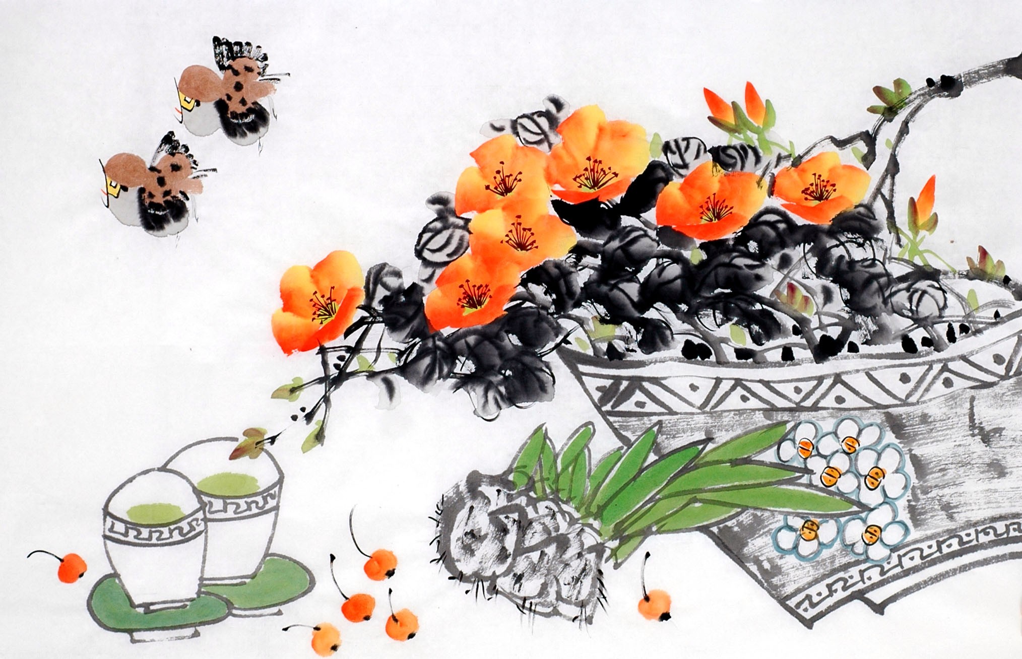 Chinese Flowers&Trees Painting - CNAG013037