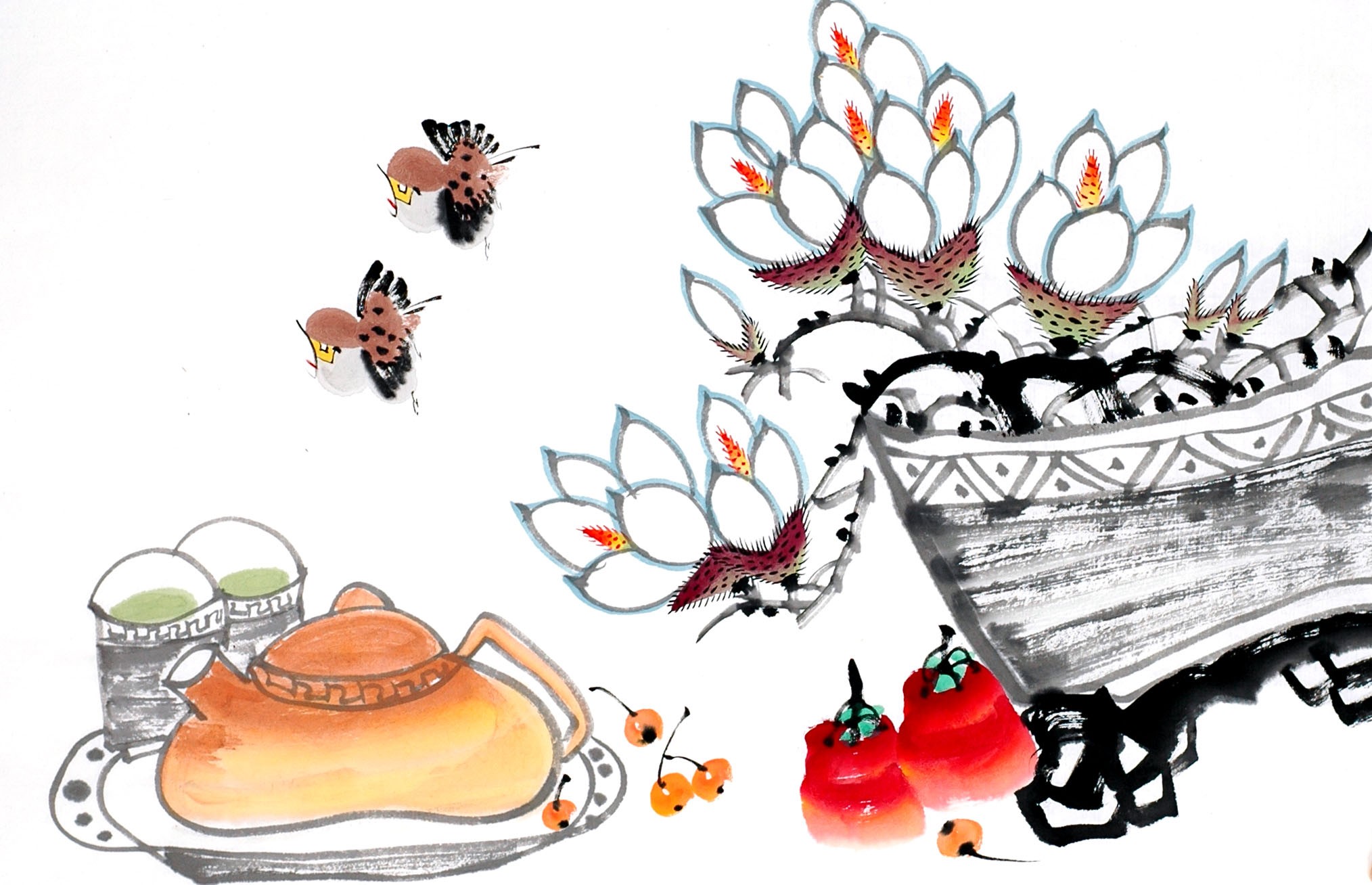 Chinese Flowers&Trees Painting - CNAG013039