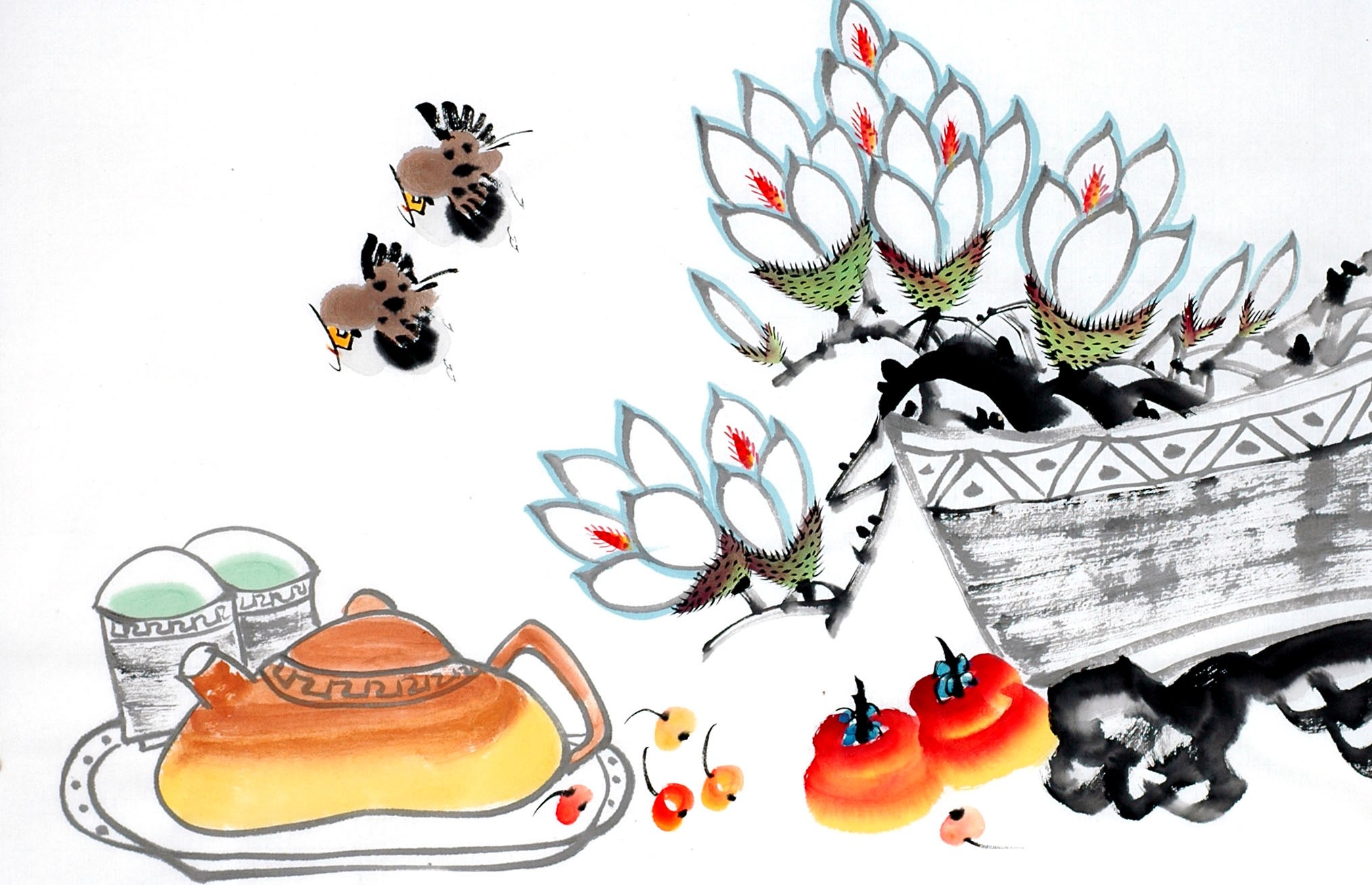 Chinese Flowers&Trees Painting - CNAG013043