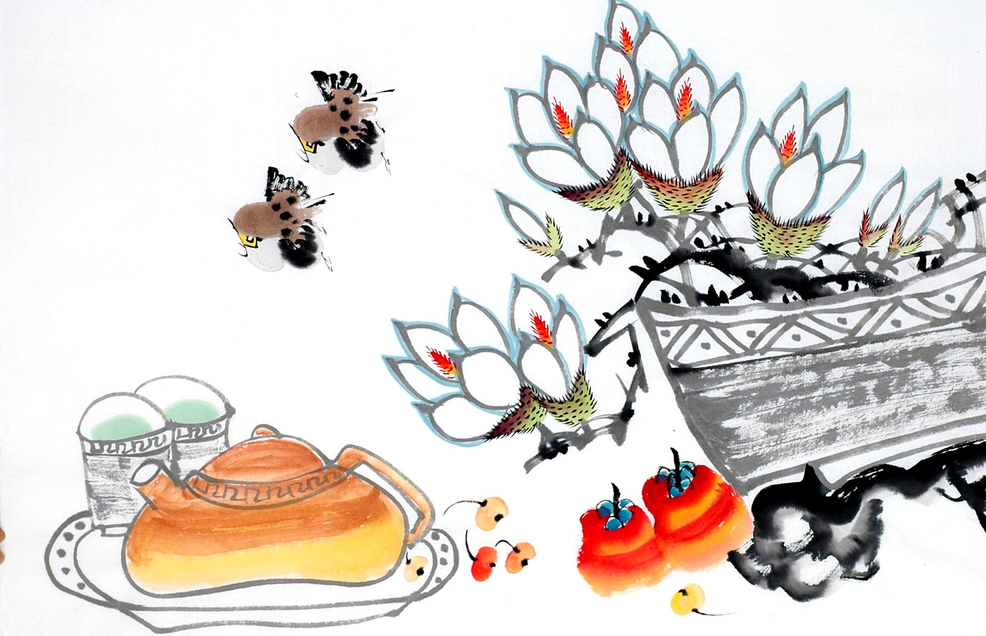 Chinese Flowers&Trees Painting - CNAG013044