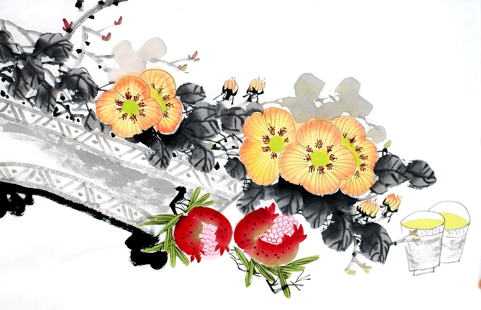 Chinese Flowers&Trees Painting - CNAG013045