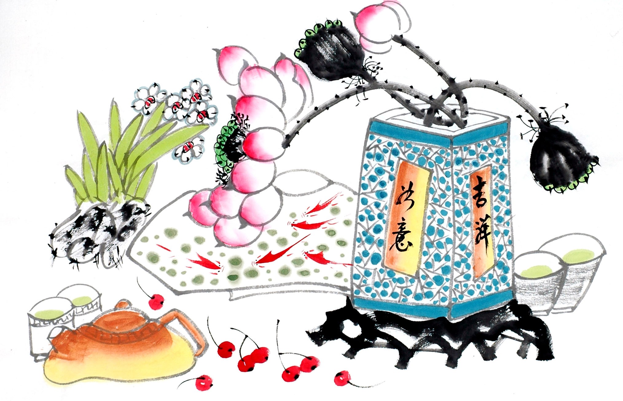 Chinese Flowers&Trees Painting - CNAG013046