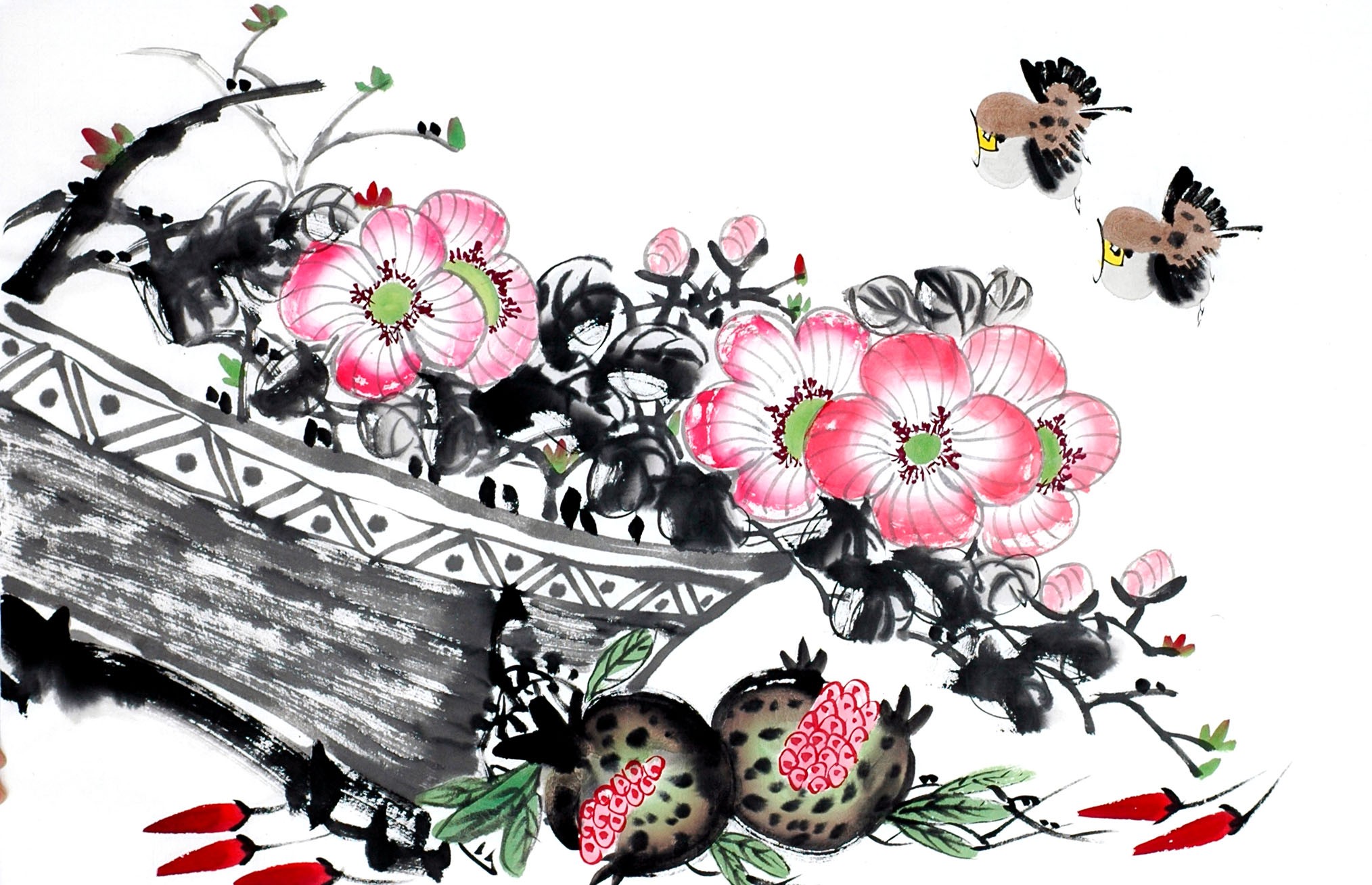 Chinese Flowers&Trees Painting - CNAG013047
