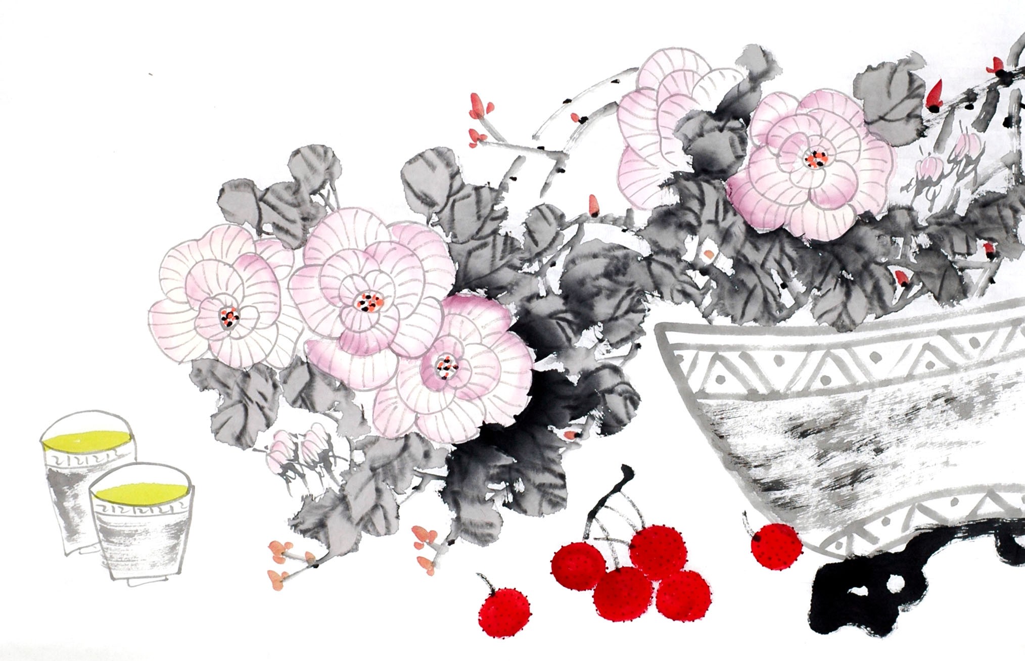 Chinese Flowers&Trees Painting - CNAG013050