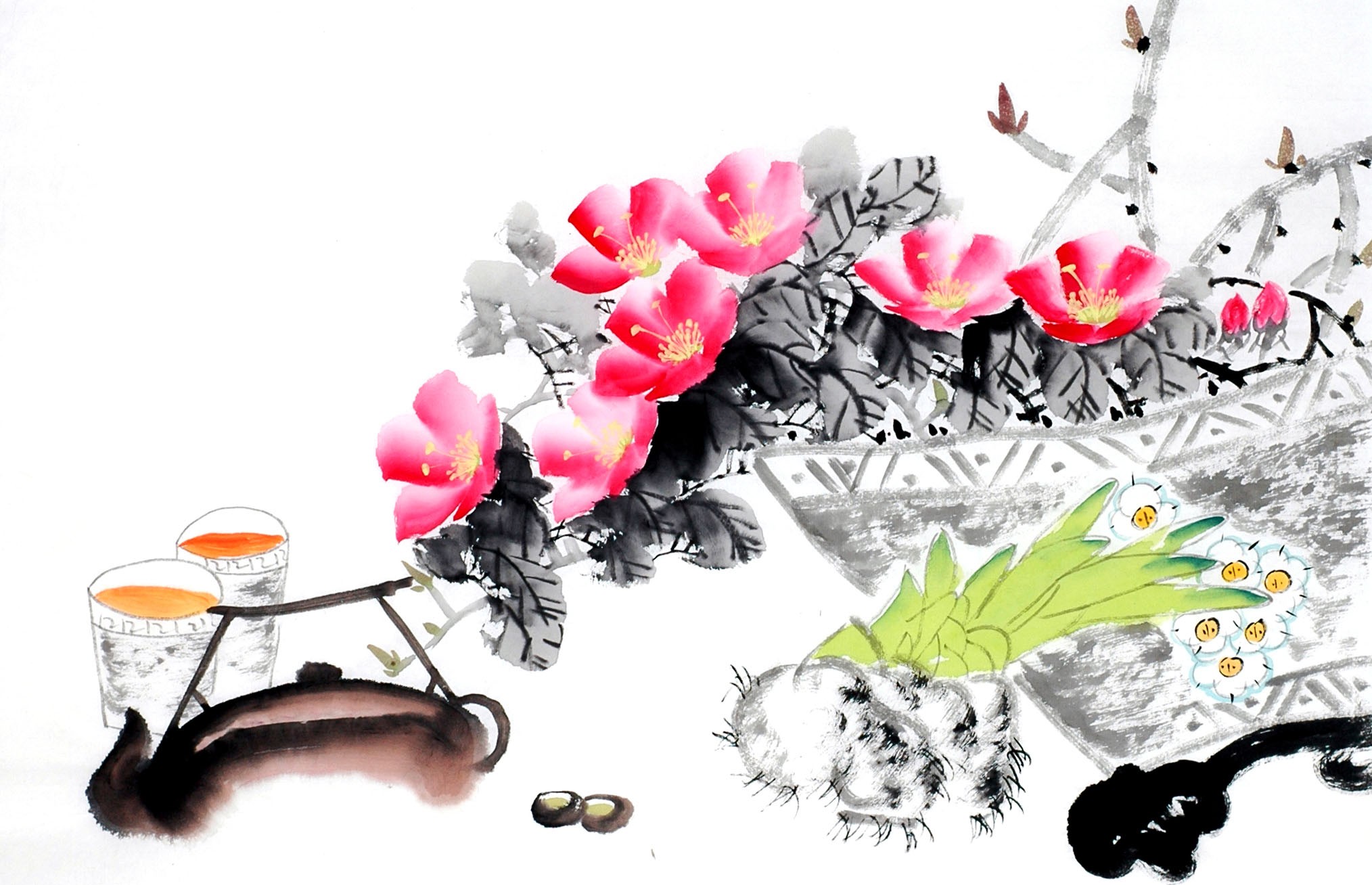 Chinese Flowers&Trees Painting - CNAG013051