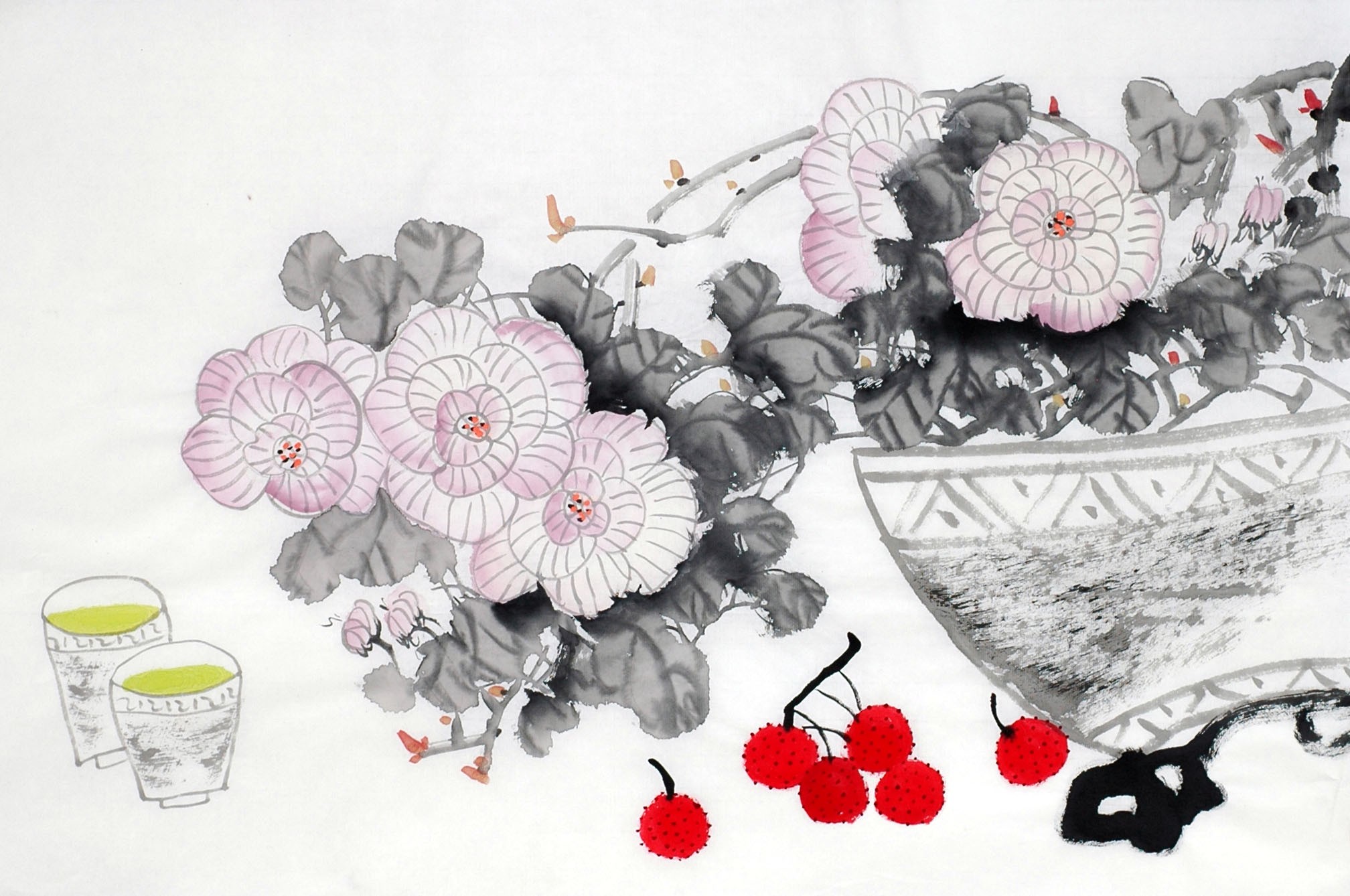 Chinese Flowers&Trees Painting - CNAG013053