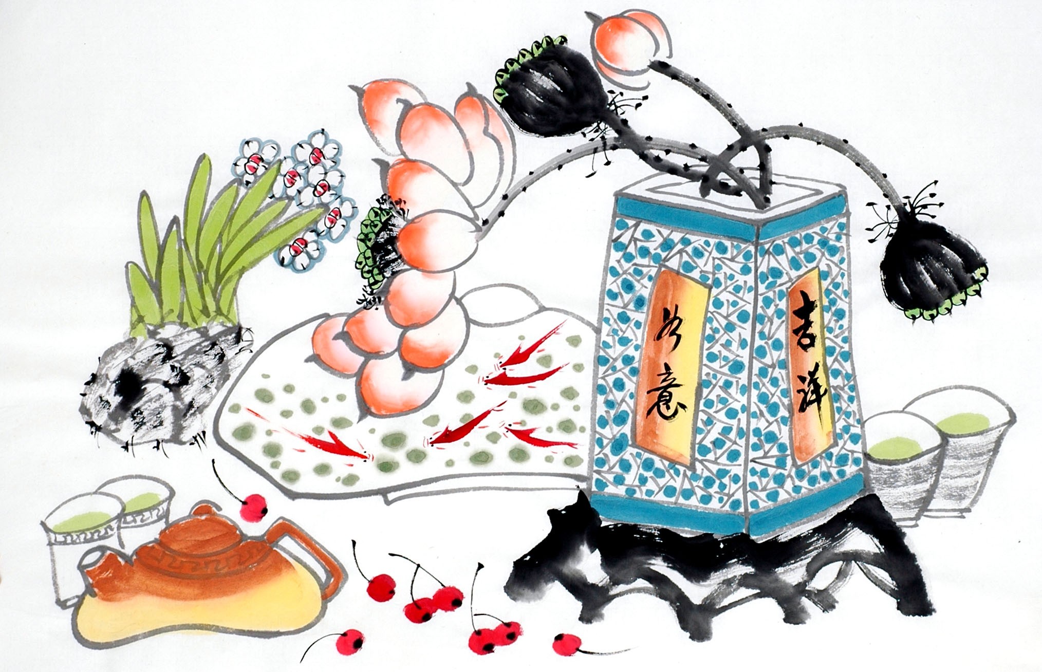 Chinese Flowers&Trees Painting - CNAG013055