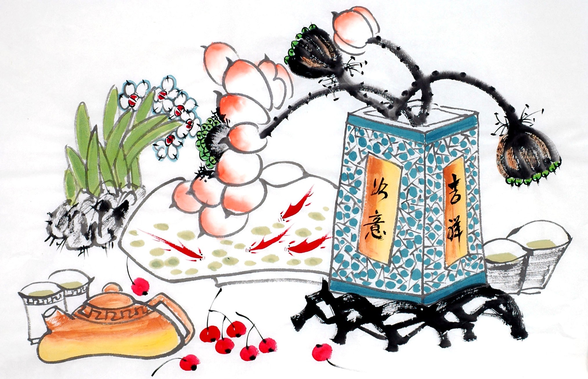 Chinese Flowers&Trees Painting - CNAG013056