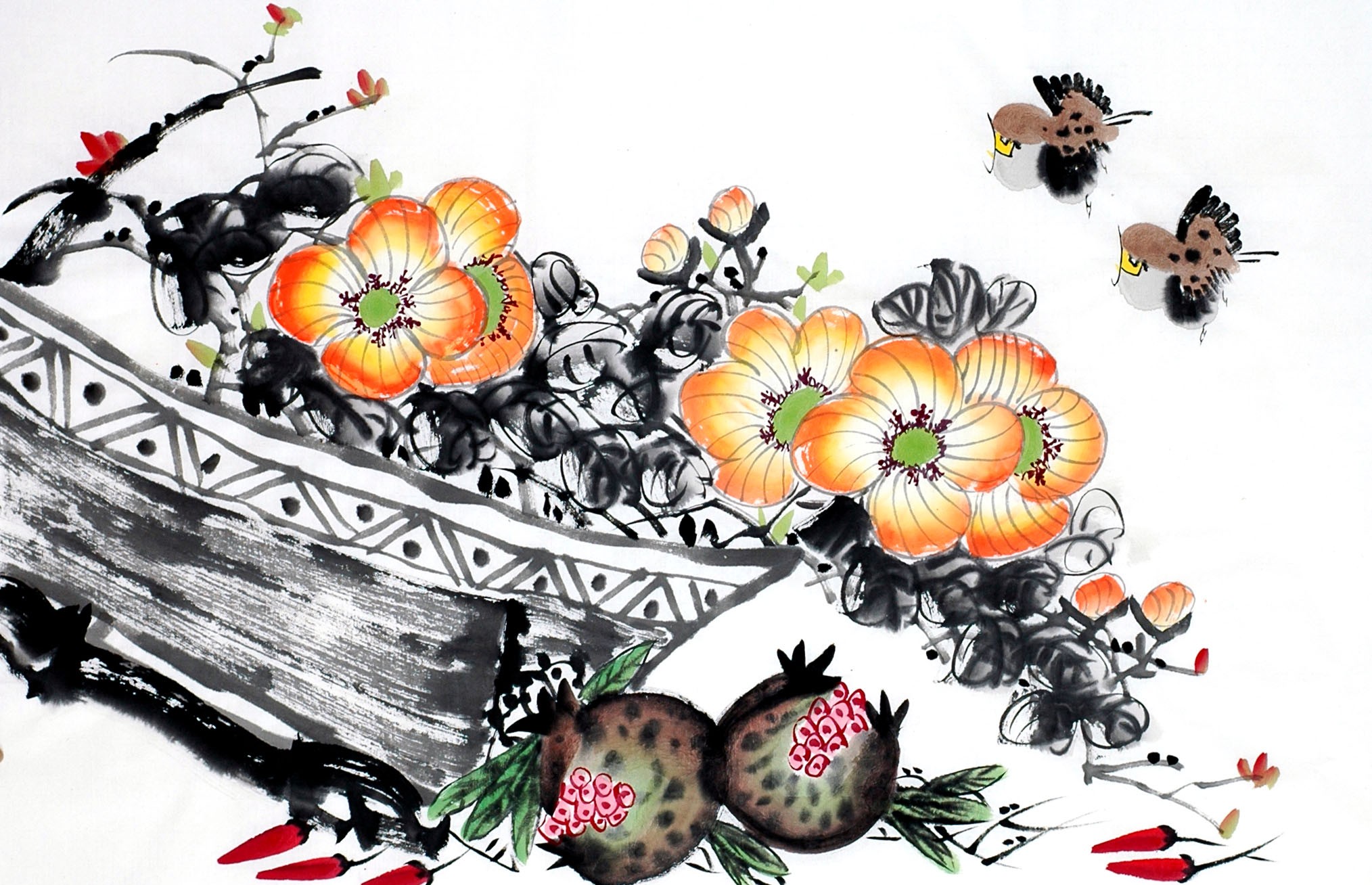 Chinese Flowers&Trees Painting - CNAG013058