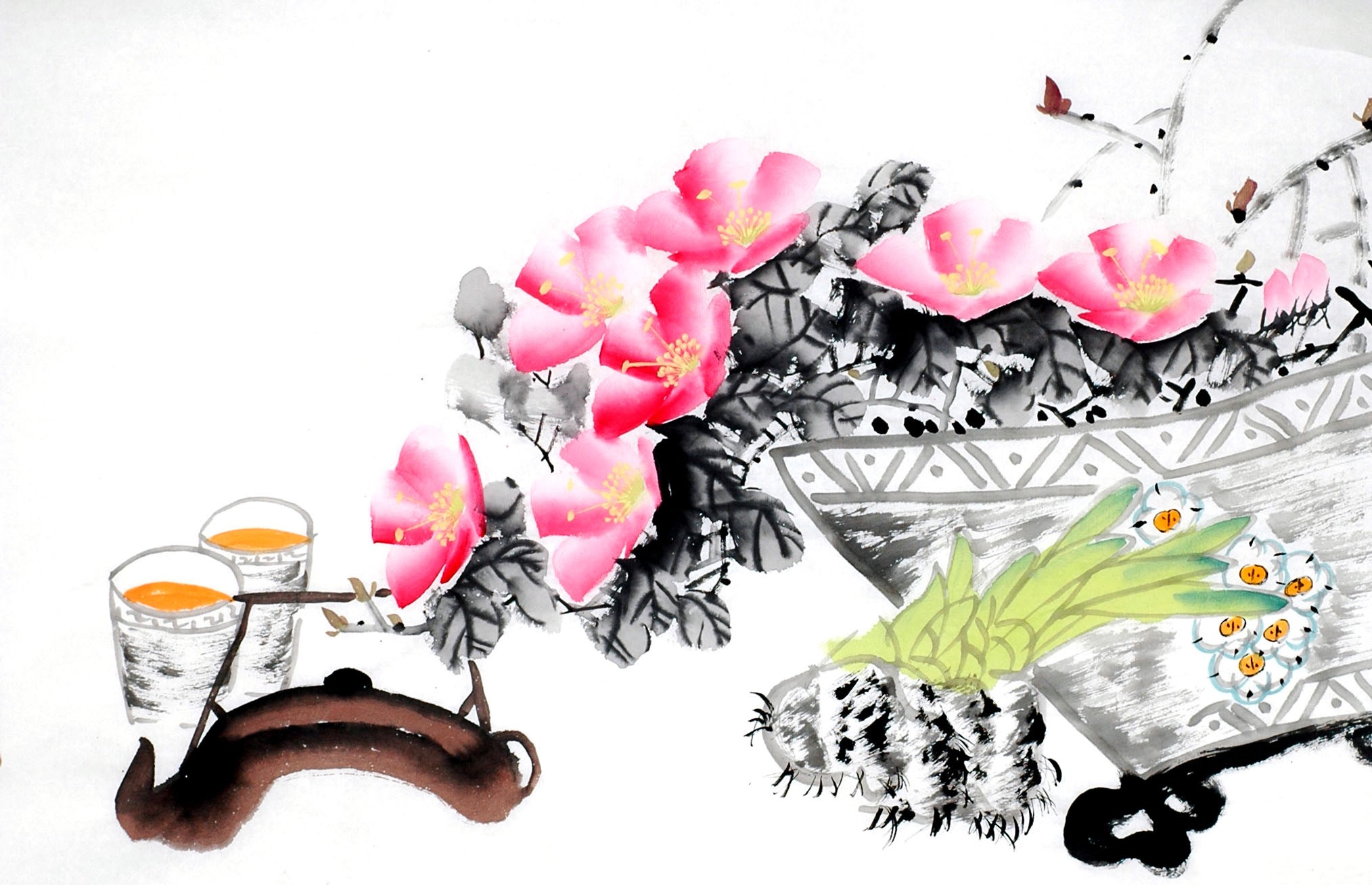Chinese Flowers&Trees Painting - CNAG013059