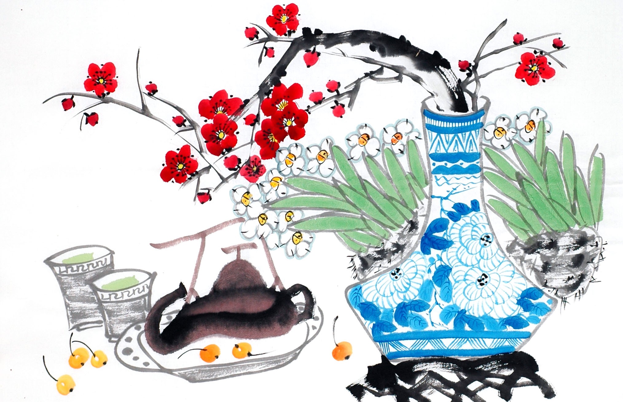 Chinese Flowers&Trees Painting - CNAG013062