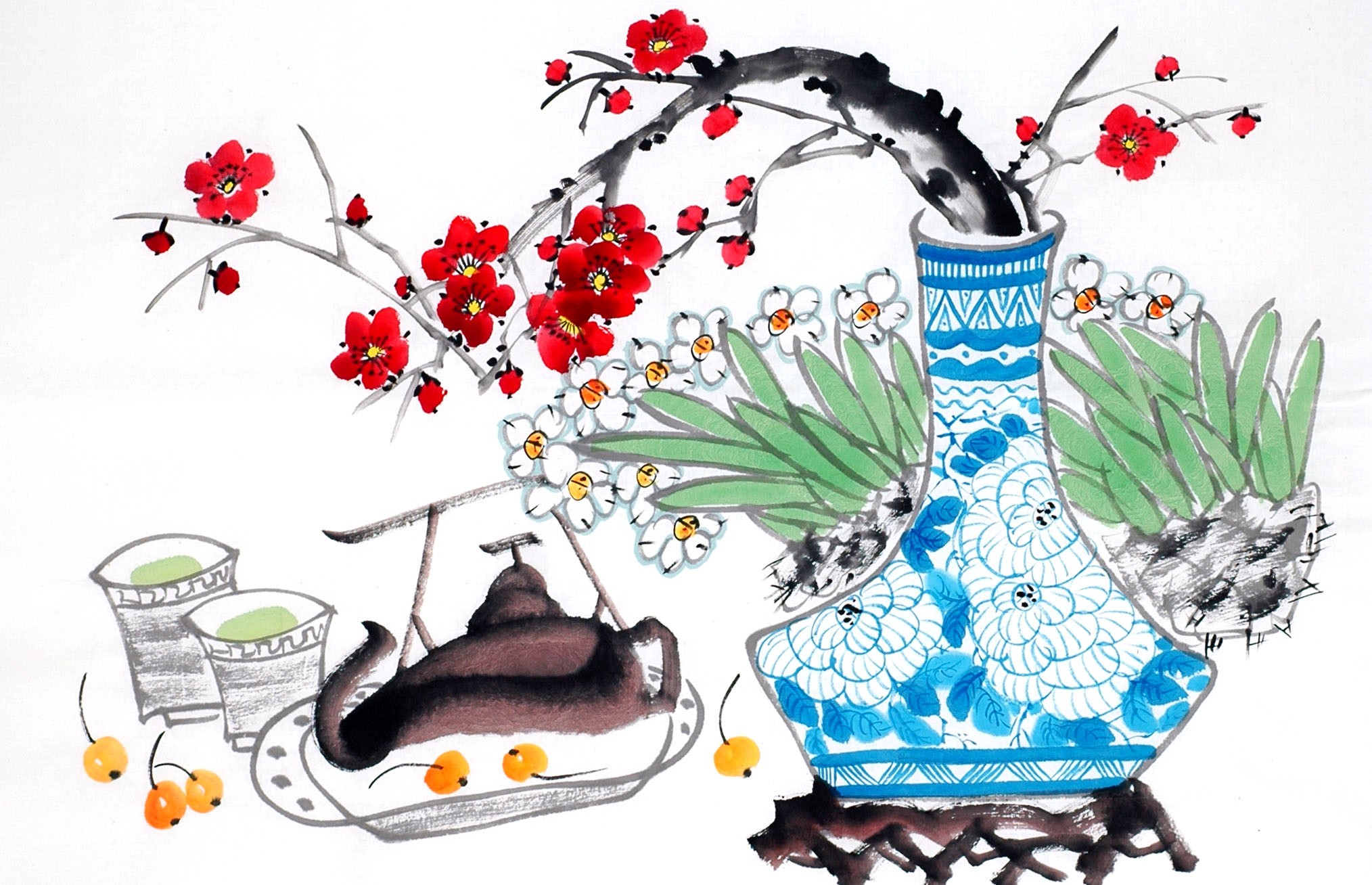 Chinese Flowers&Trees Painting - CNAG013067