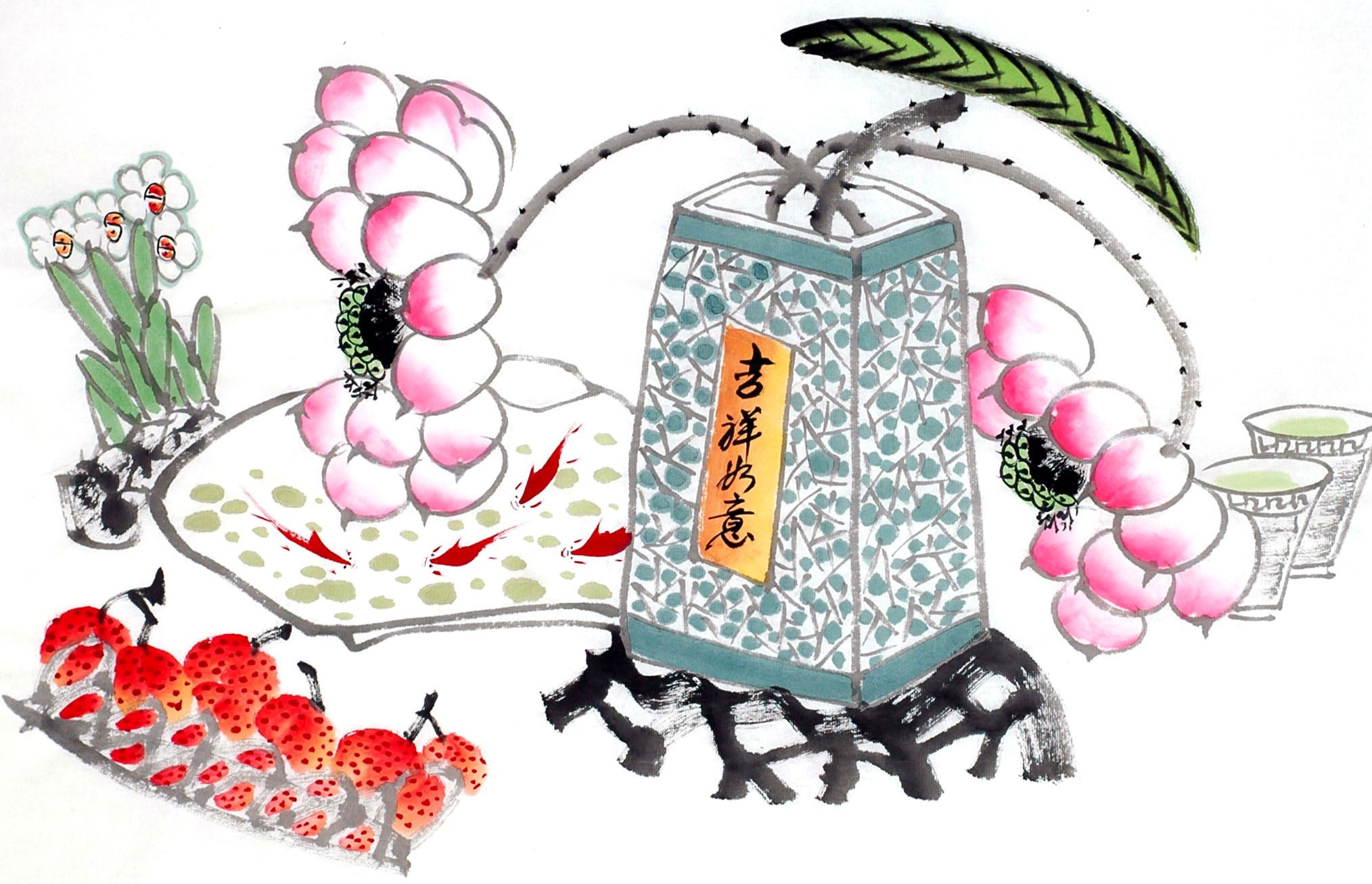 Chinese Flowers&Trees Painting - CNAG013070
