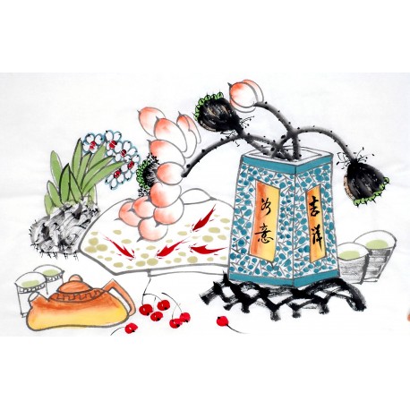 Chinese Flowers&Trees Painting - CNAG013071