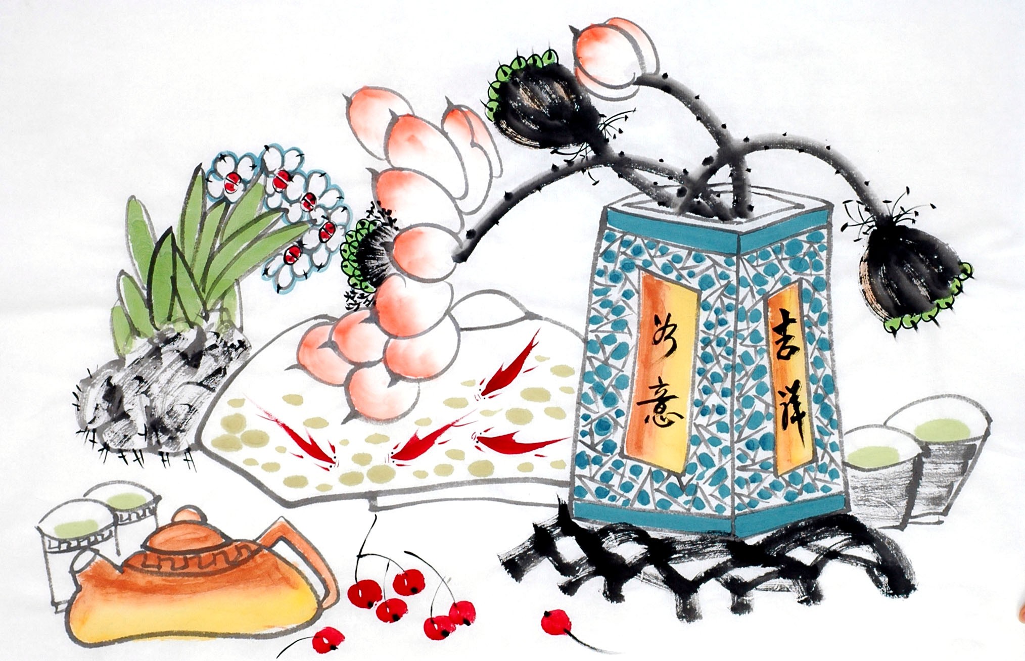 Chinese Flowers&Trees Painting - CNAG013071