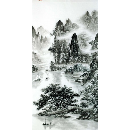Chinese Landscape Painting - CNAG013133