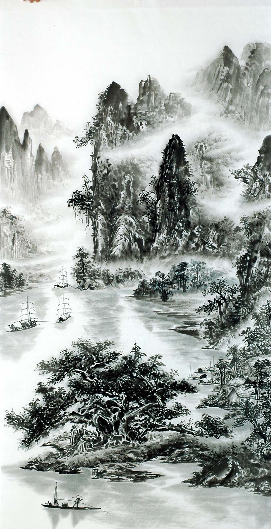 Chinese Landscape Painting - CNAG013133