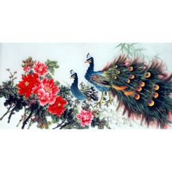 Chinese Peacock Painting - CNAG013311