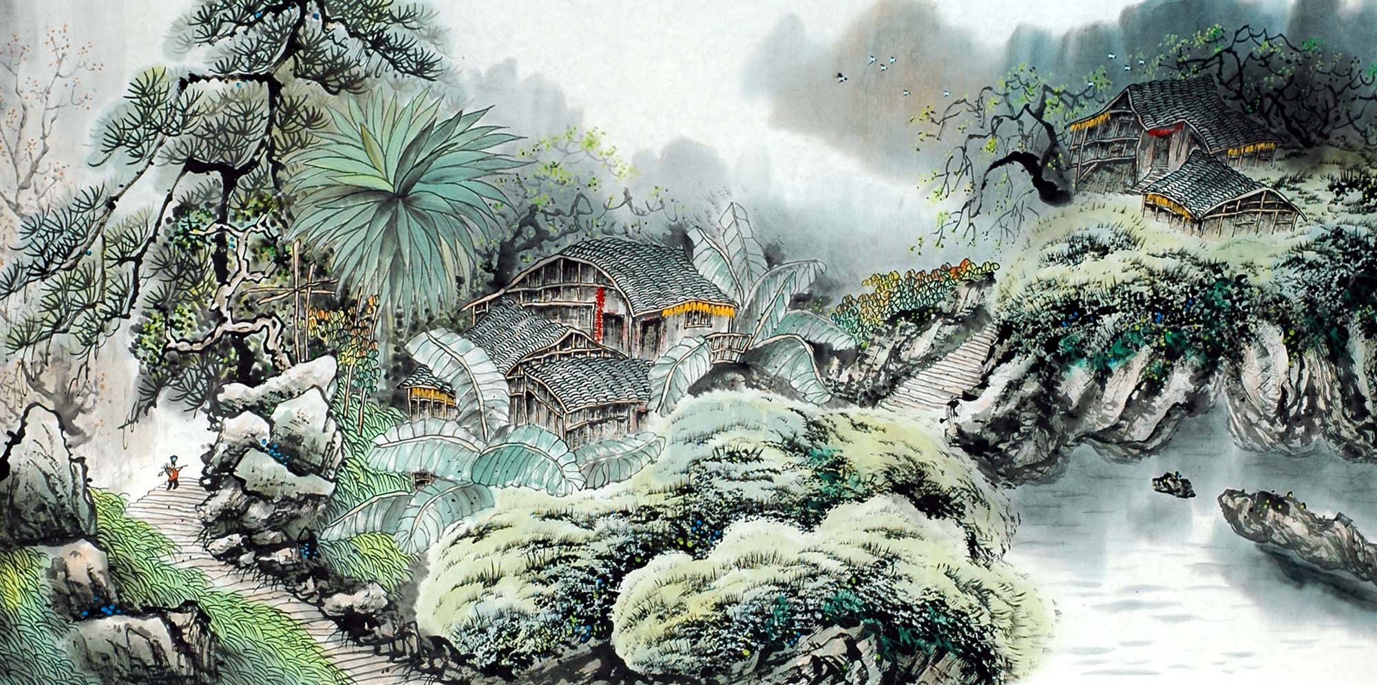 Chinese Landscape Painting - CNAG013327