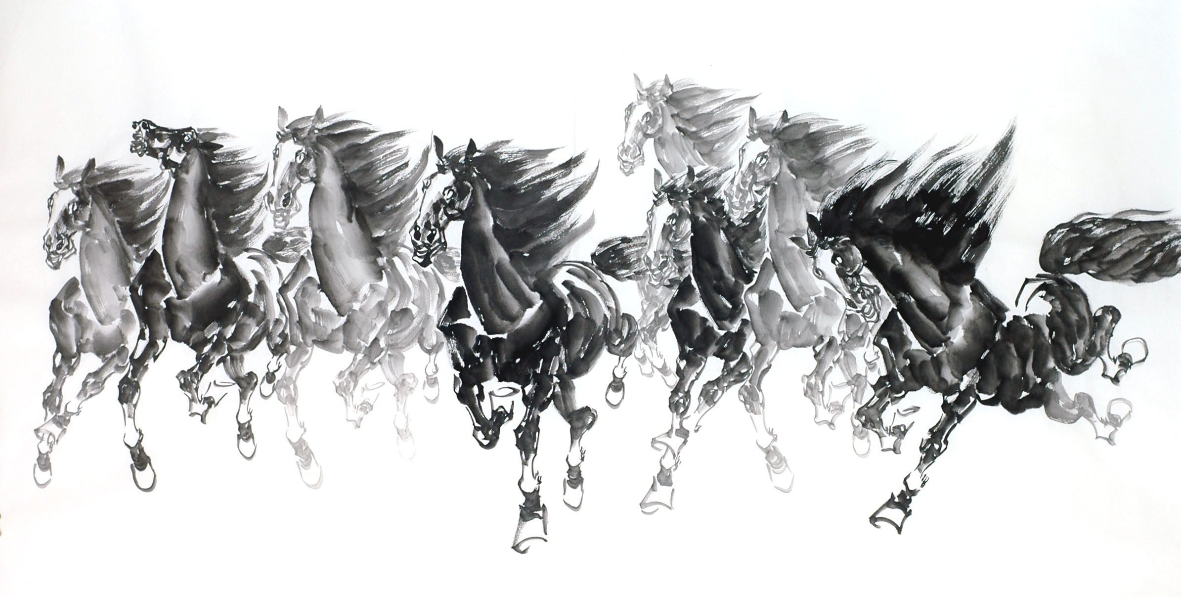 Chinese Horse Painting - CNAG013387