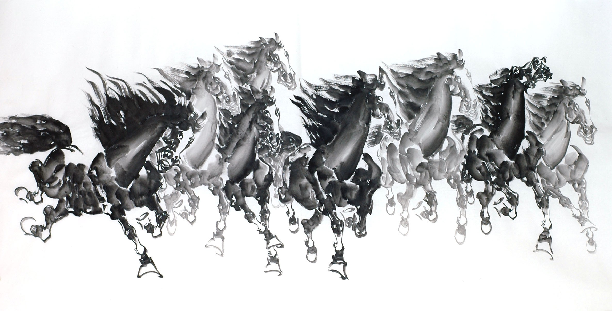 Chinese Horse Painting - CNAG013389