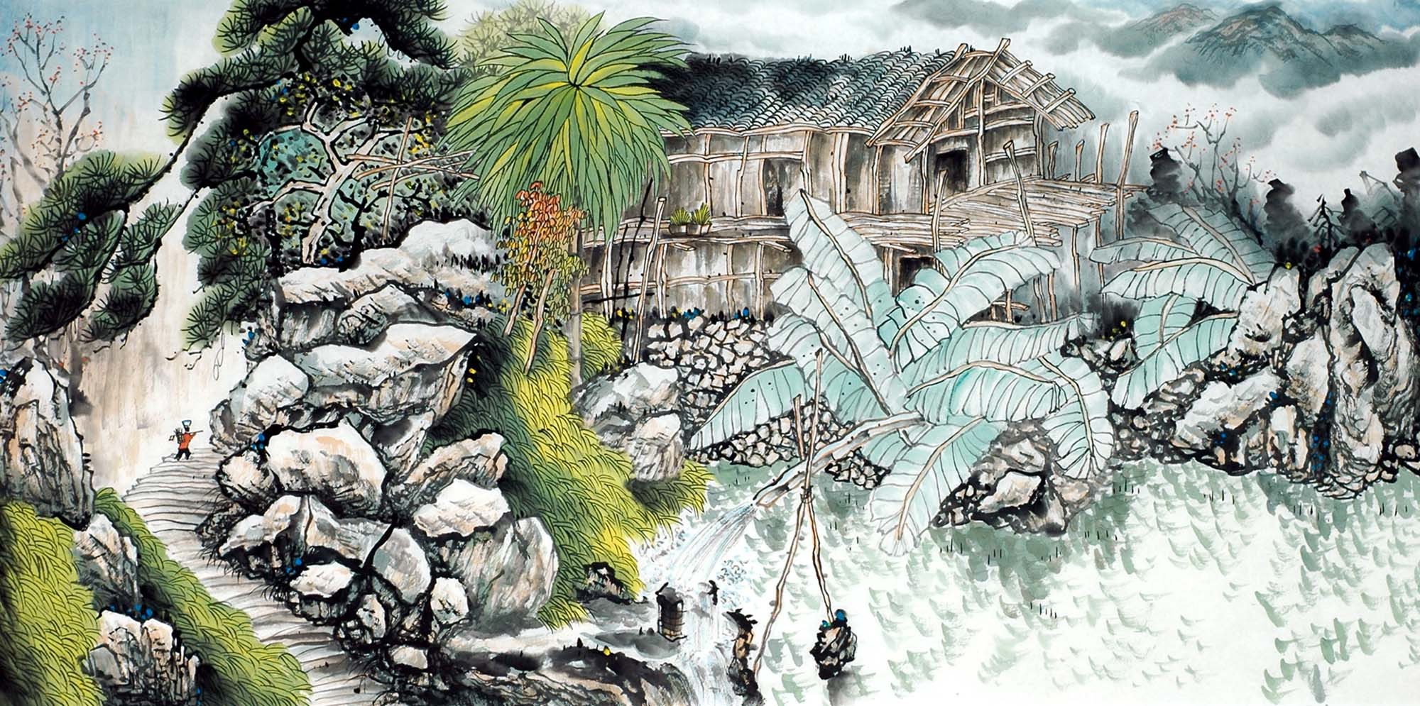 Chinese Landscape Painting - CNAG013391