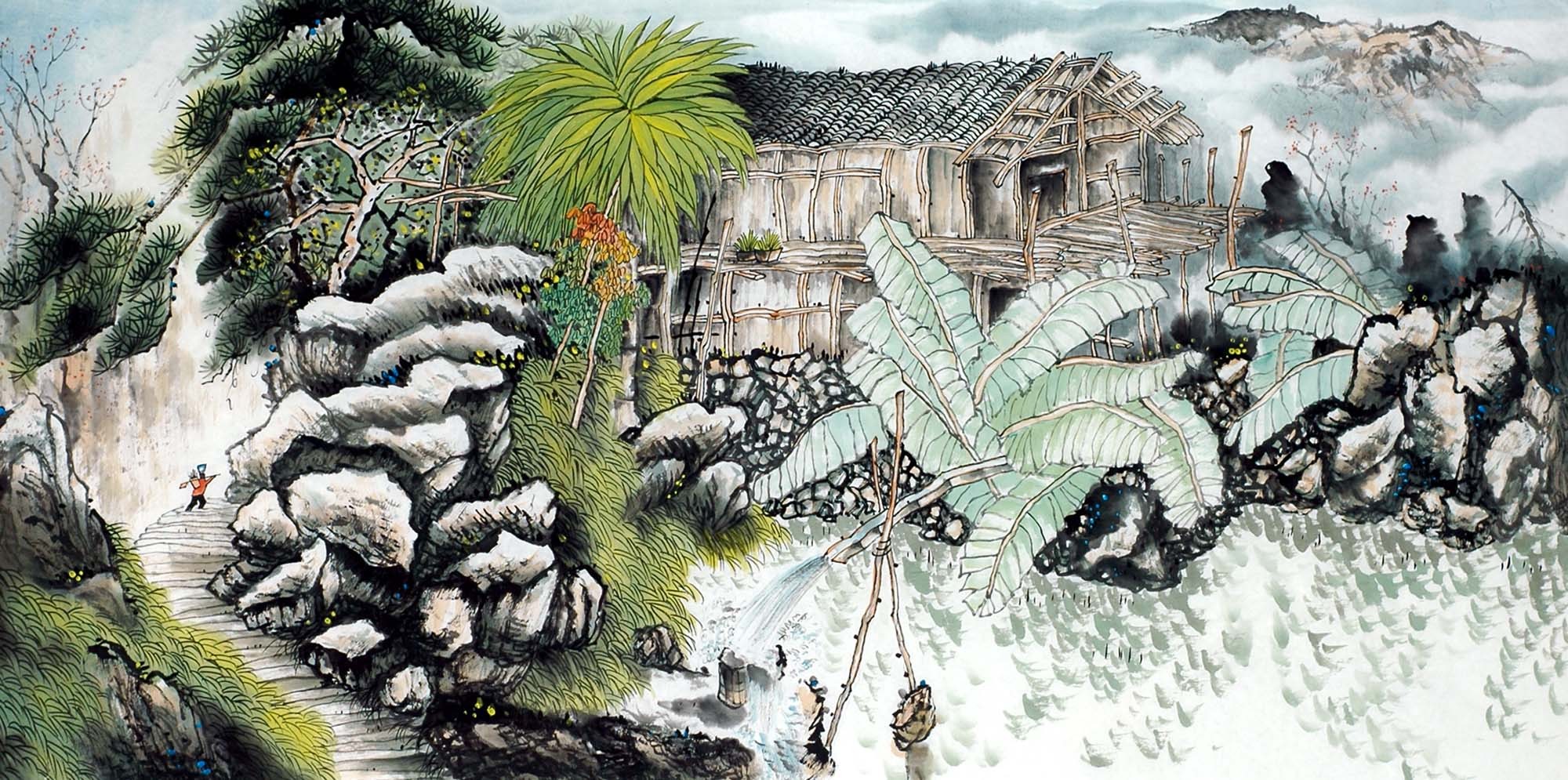 Chinese Landscape Painting - CNAG013393