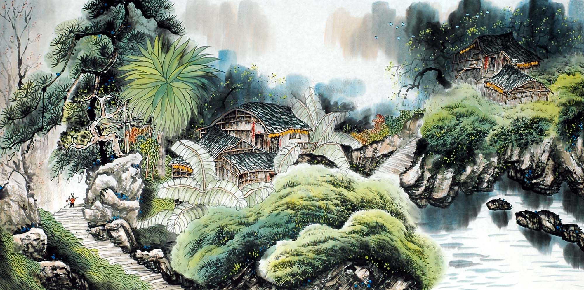 Chinese Landscape Painting - CNAG013401