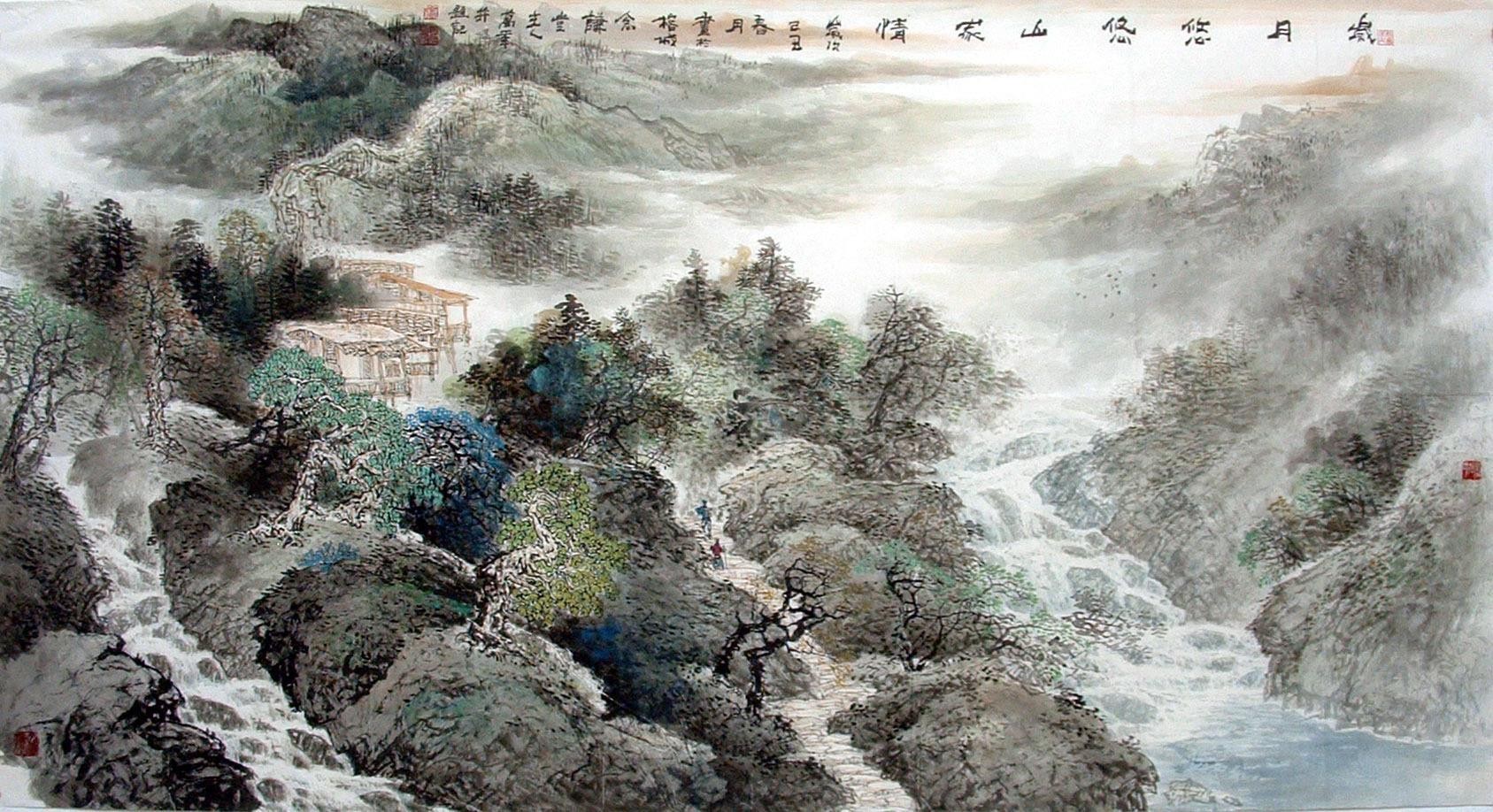 Chinese Landscape Painting - CNAG013423