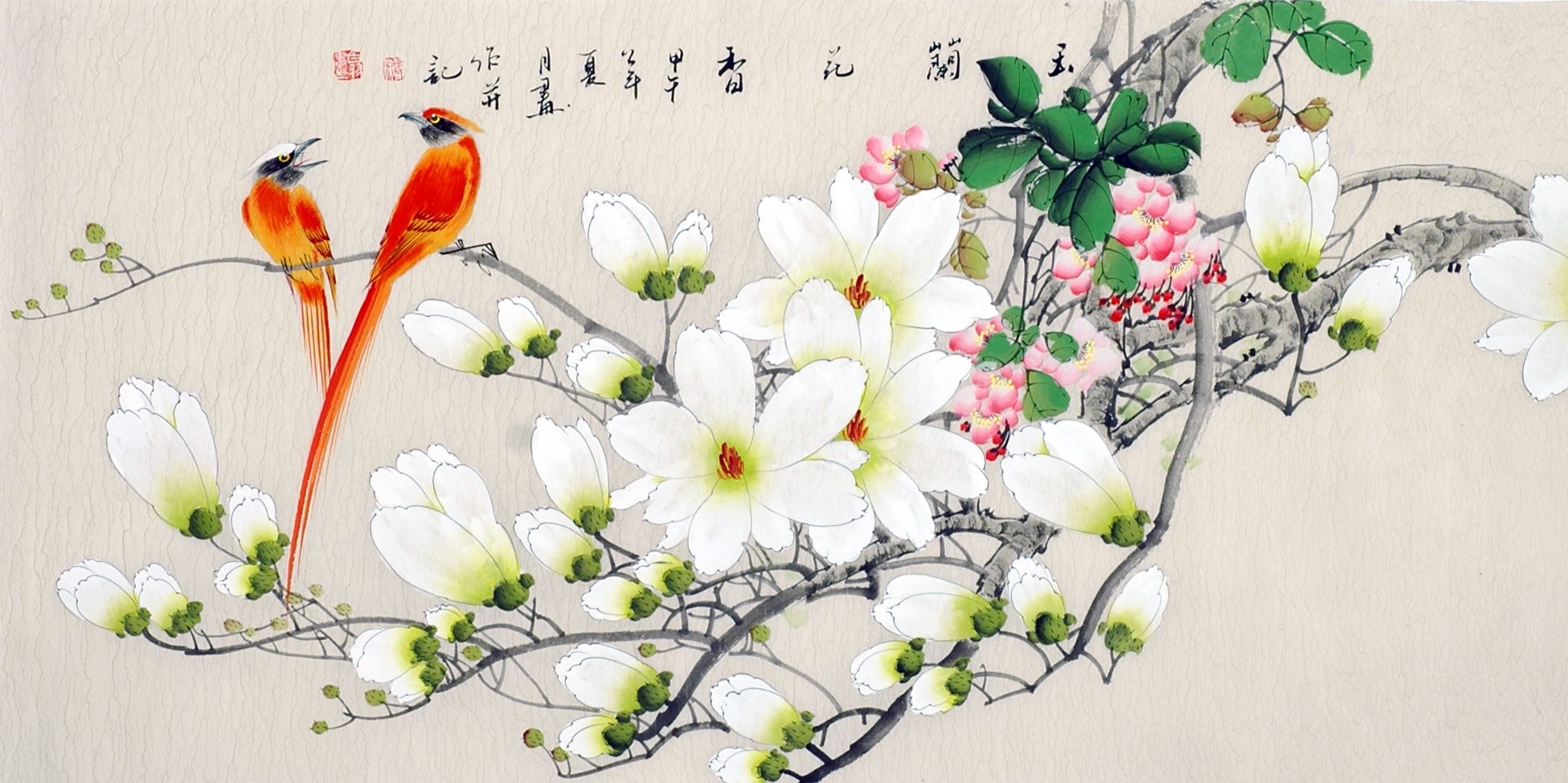 Chinese Flowers&Trees Painting - CNAG013425