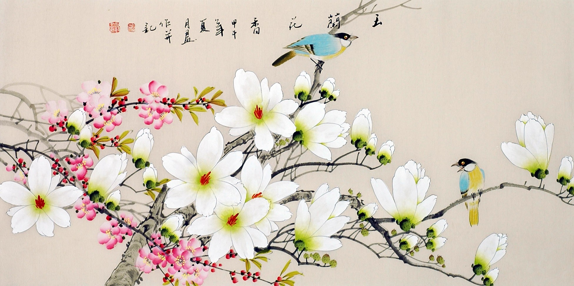 Chinese Flowers&Trees Painting - CNAG013455