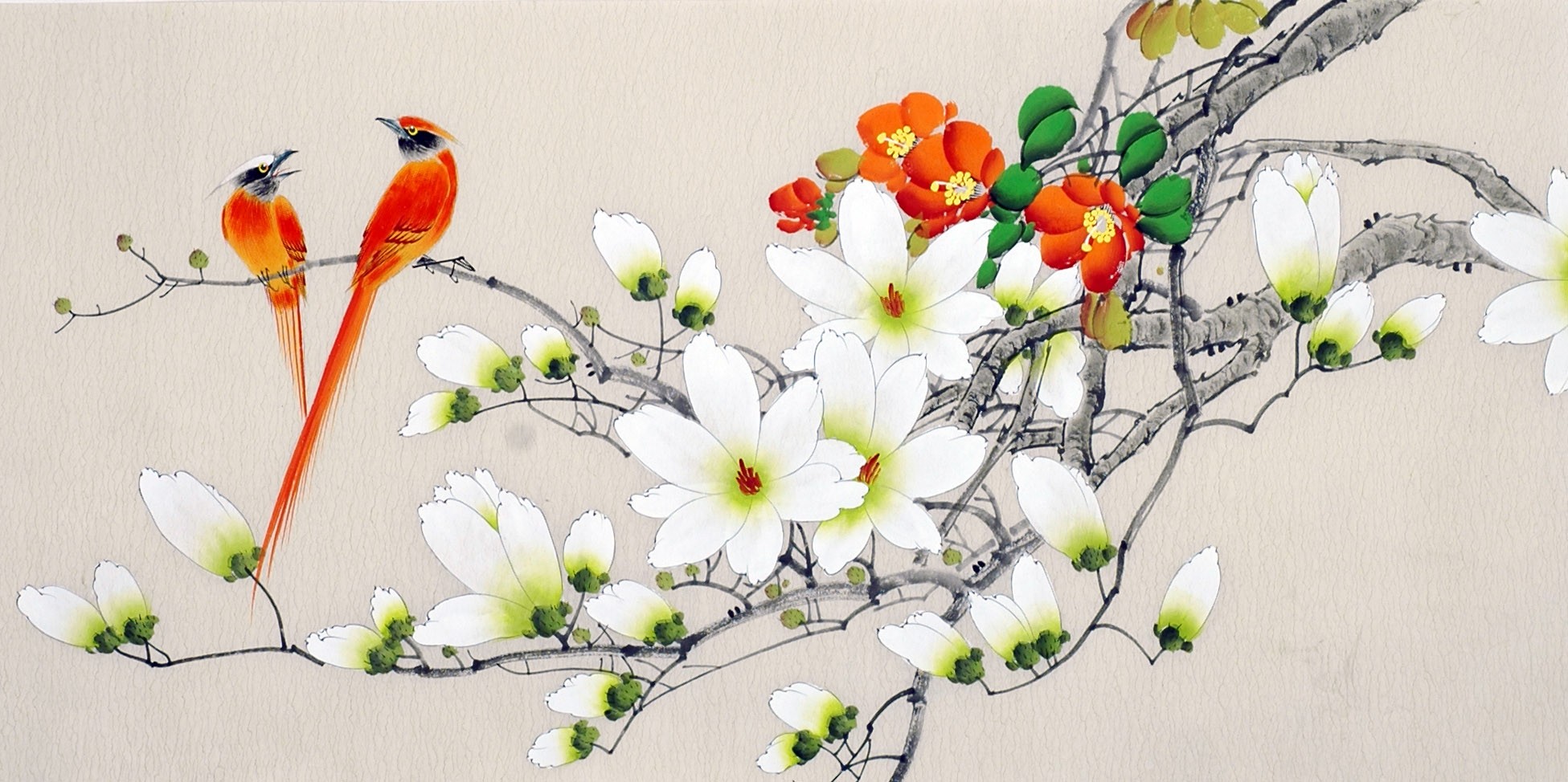 Chinese Flowers&Trees Painting - CNAG013482