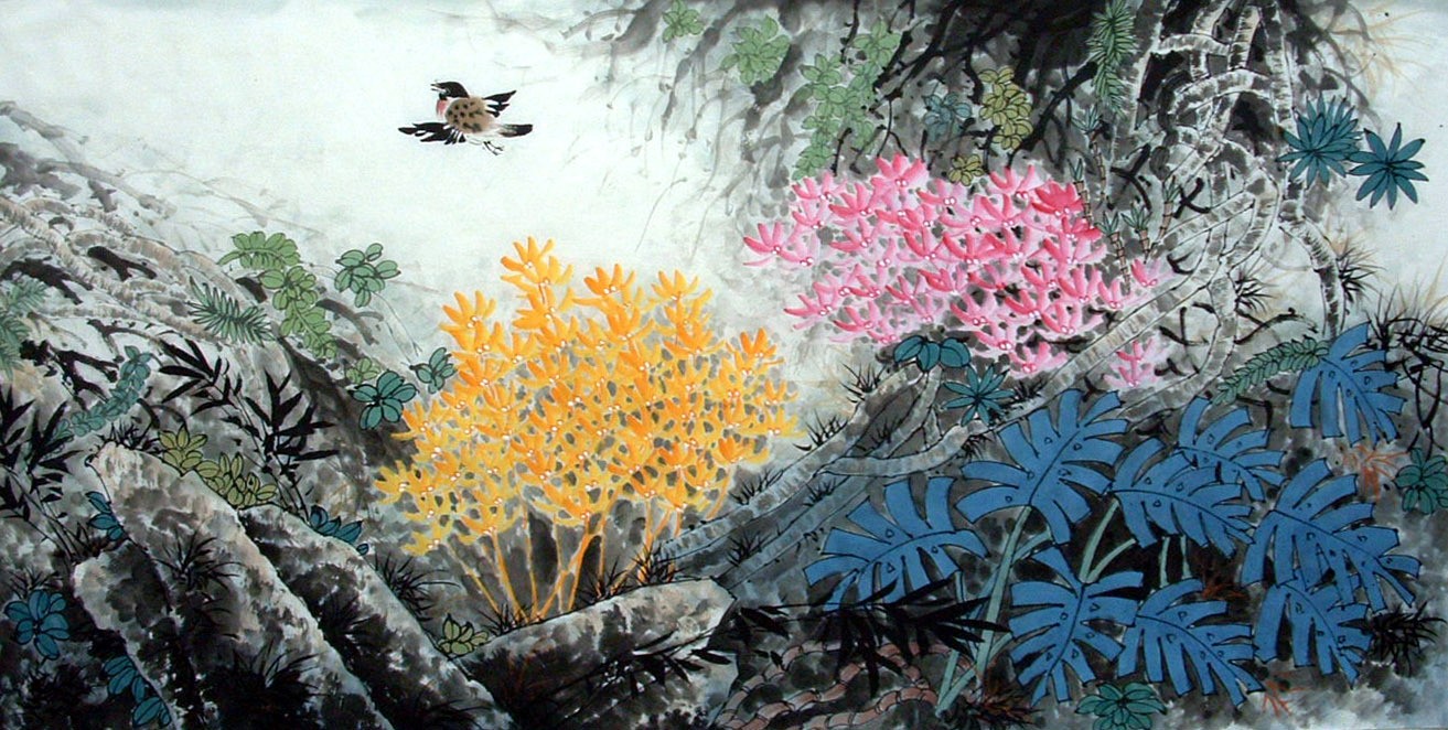 Chinese Lotus Painting - CNAG013518