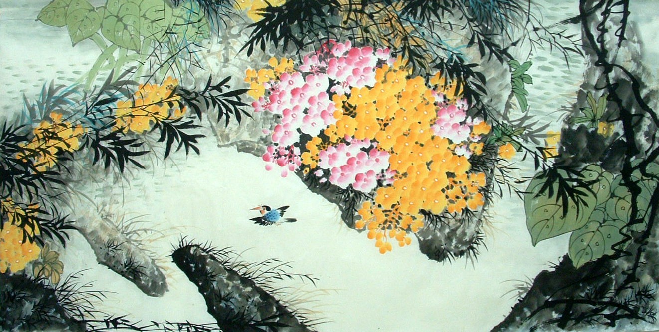 Chinese Lotus Painting - CNAG013519