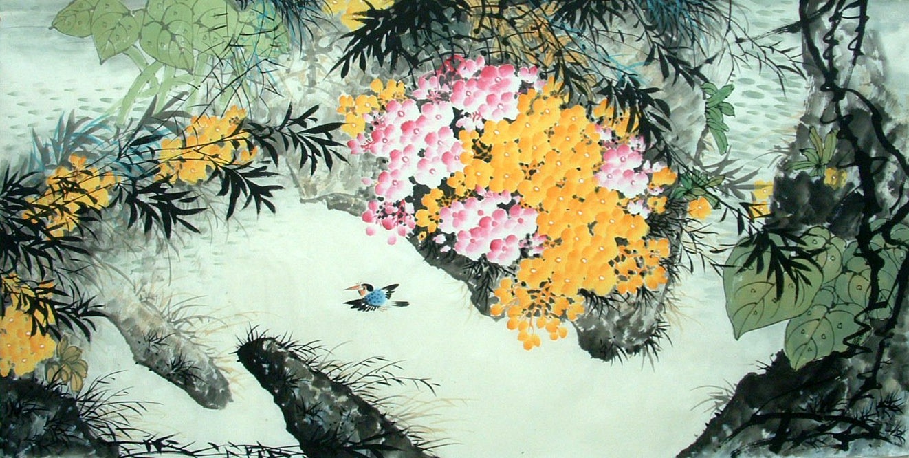Chinese Lotus Painting - CNAG013519