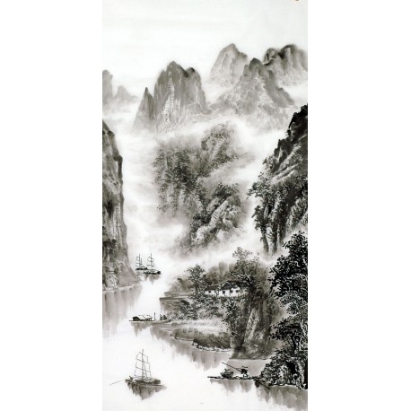 Chinese Landscape Painting - CNAG013577