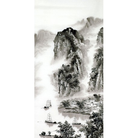 Chinese Landscape Painting - CNAG013610