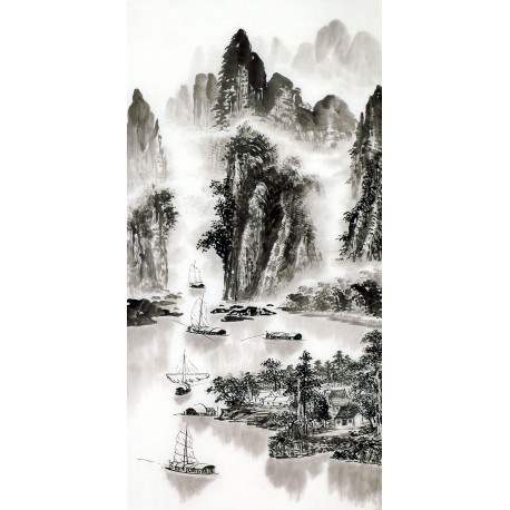 Chinese Landscape Painting - CNAG013611